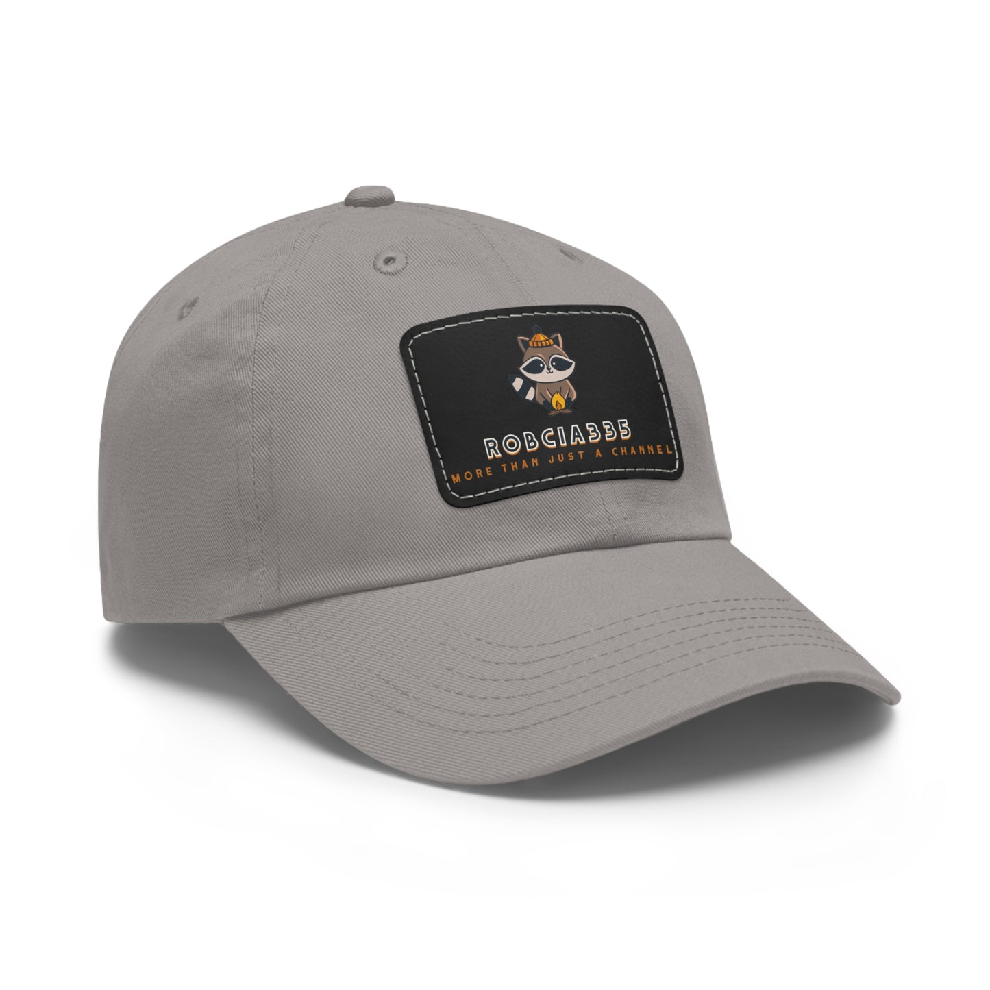 Robcia335 "Racoon" Dad Hat with Leather Patch (Rectangle)