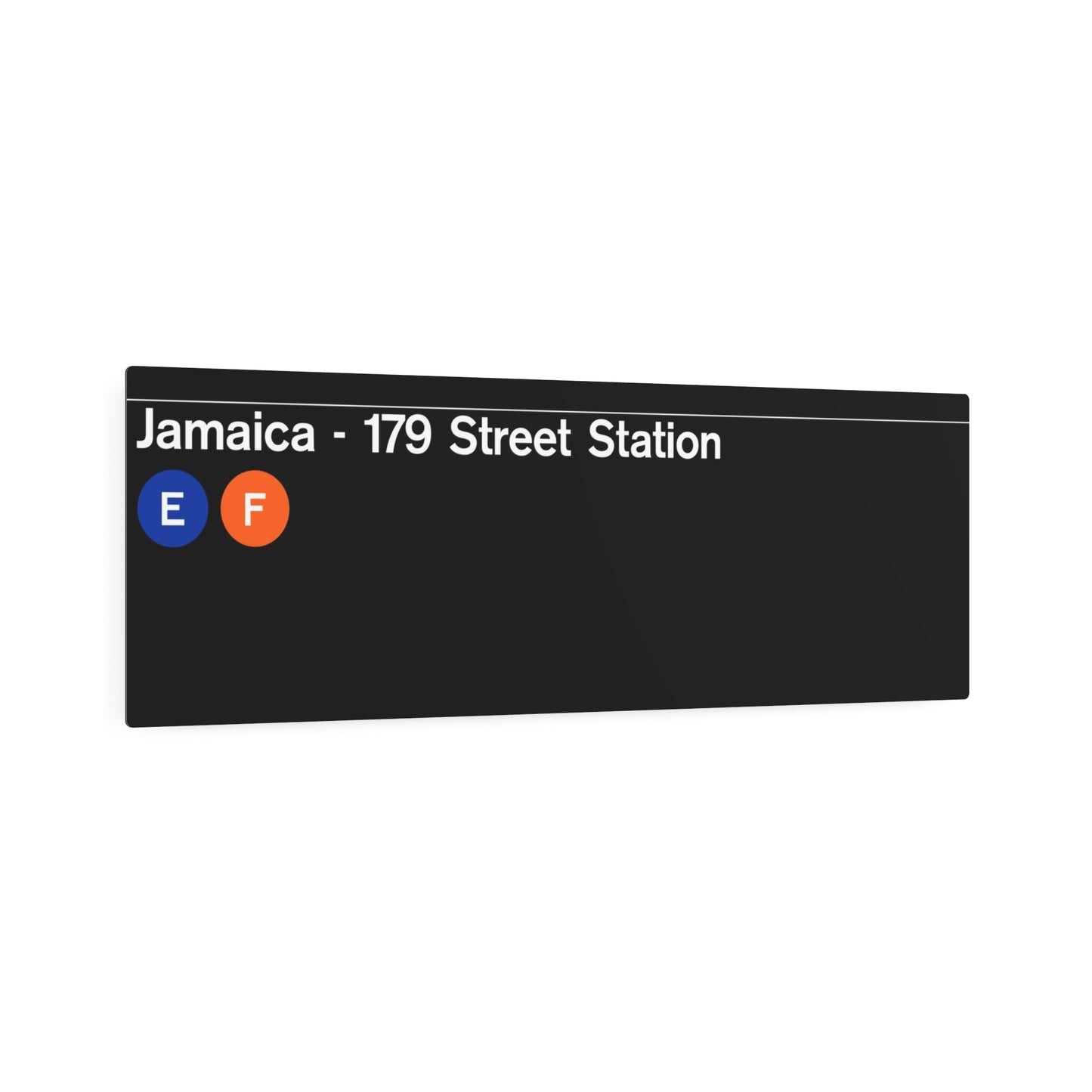 NYC Subway (1990s Jamaica-179 Street Station) Metal Art Replica Sign