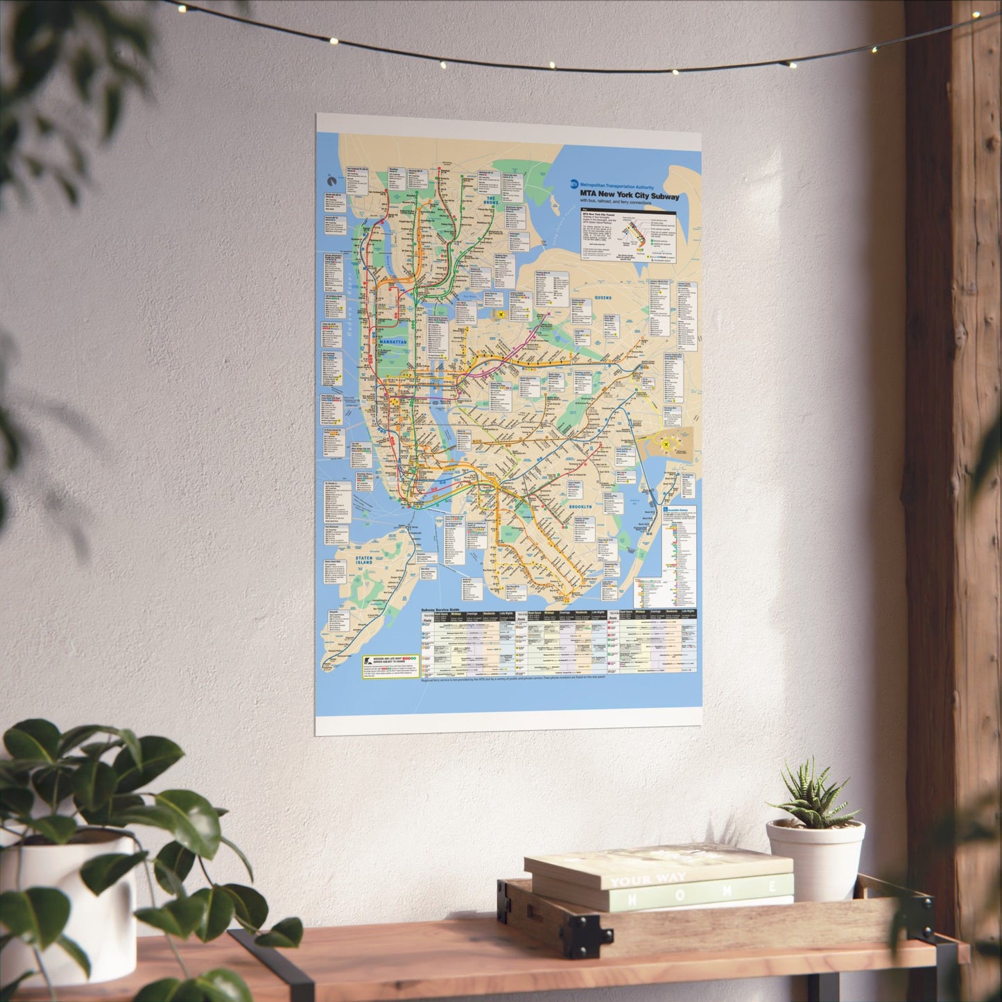 MTA NYC Subway Map April 2007 Poster, Urban Home Decor, City Gifts, Wall Art