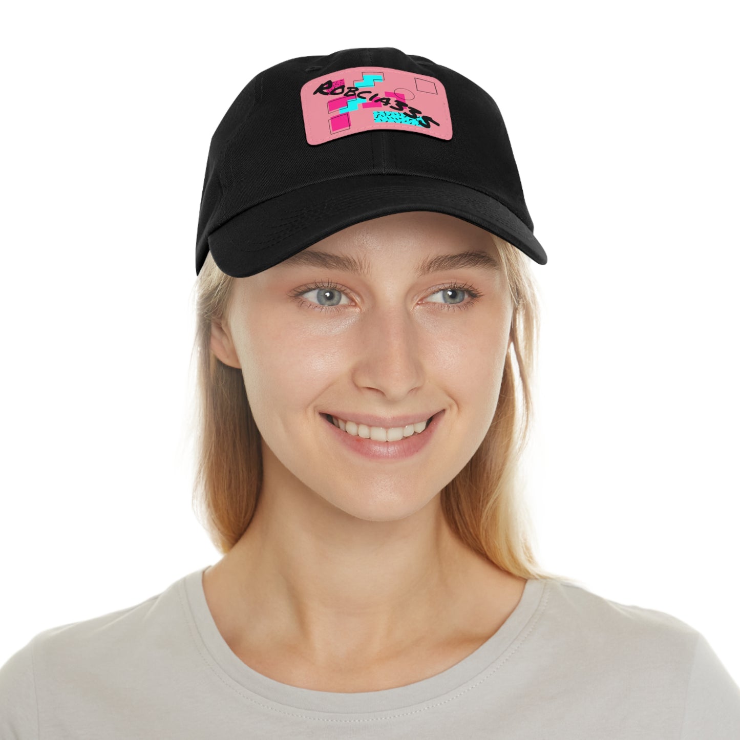 Robcia335 Dad Hat with Leather Patch (Rectangle)
