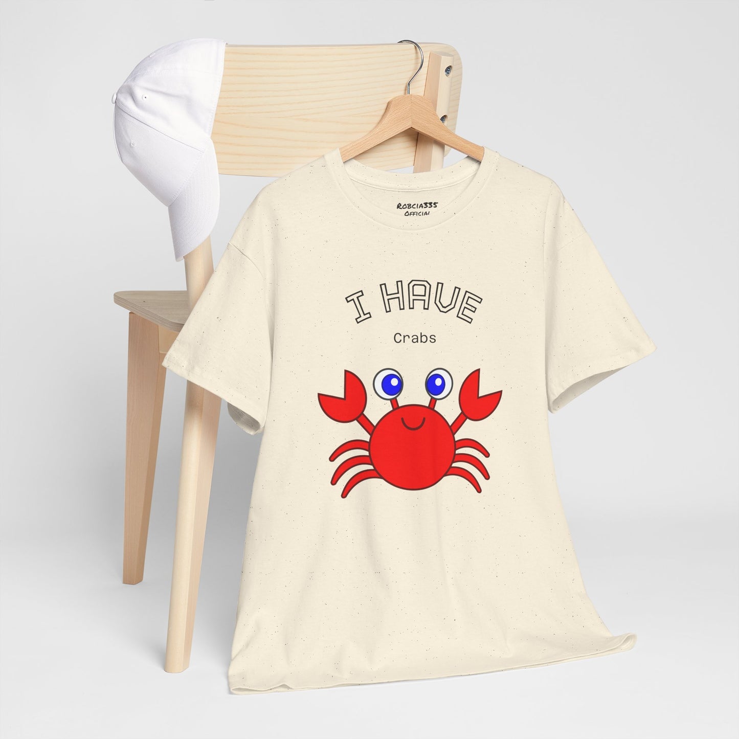 Funny "I Have Crabs" T-Shirt, Unisex Cotton Tee (Light Colors)