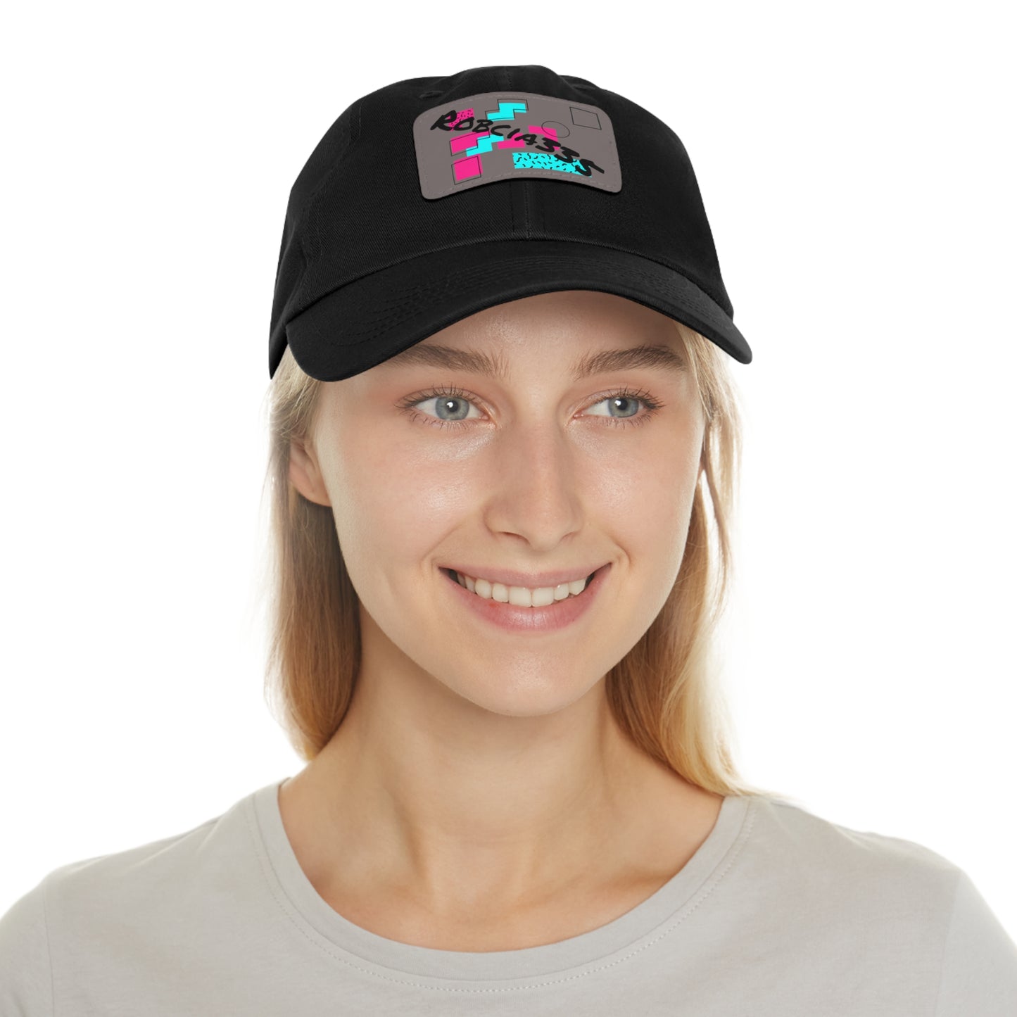 Robcia335 Dad Hat with Leather Patch (Rectangle)
