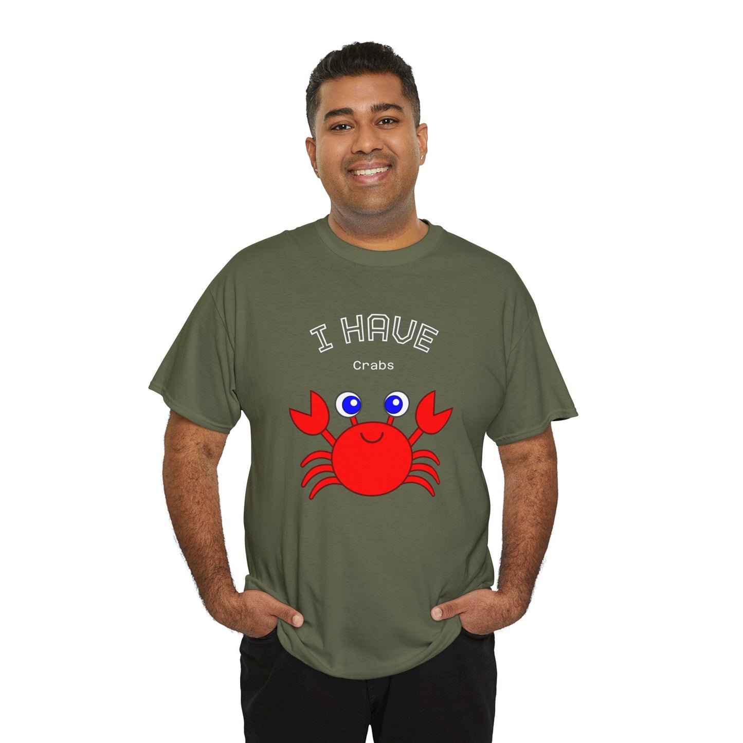Funny "I Have Crabs" T-Shirt, Unisex Cotton Tee (Dark Colors)