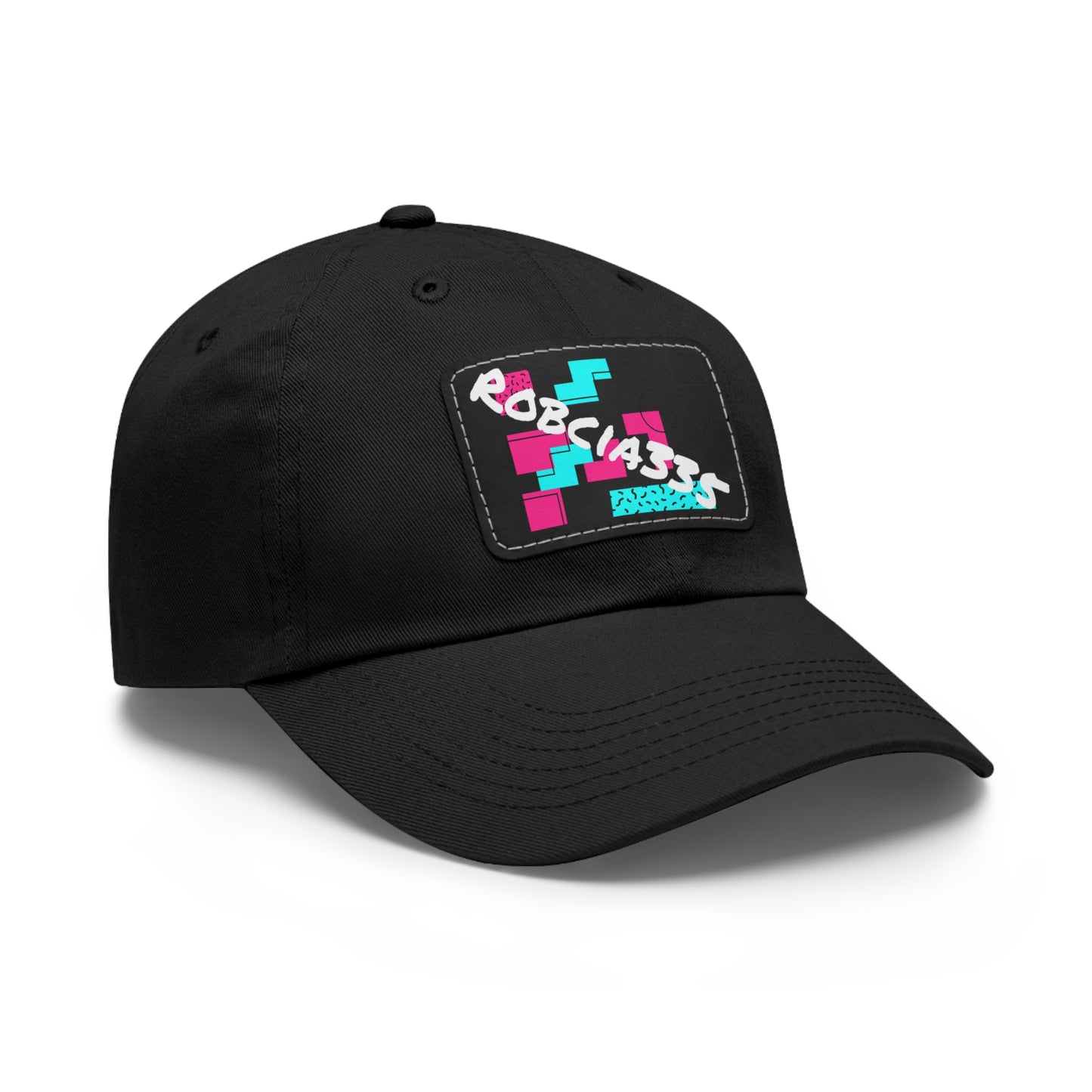 Robcia335 Dad Hat with Leather Patch (Rectangle)