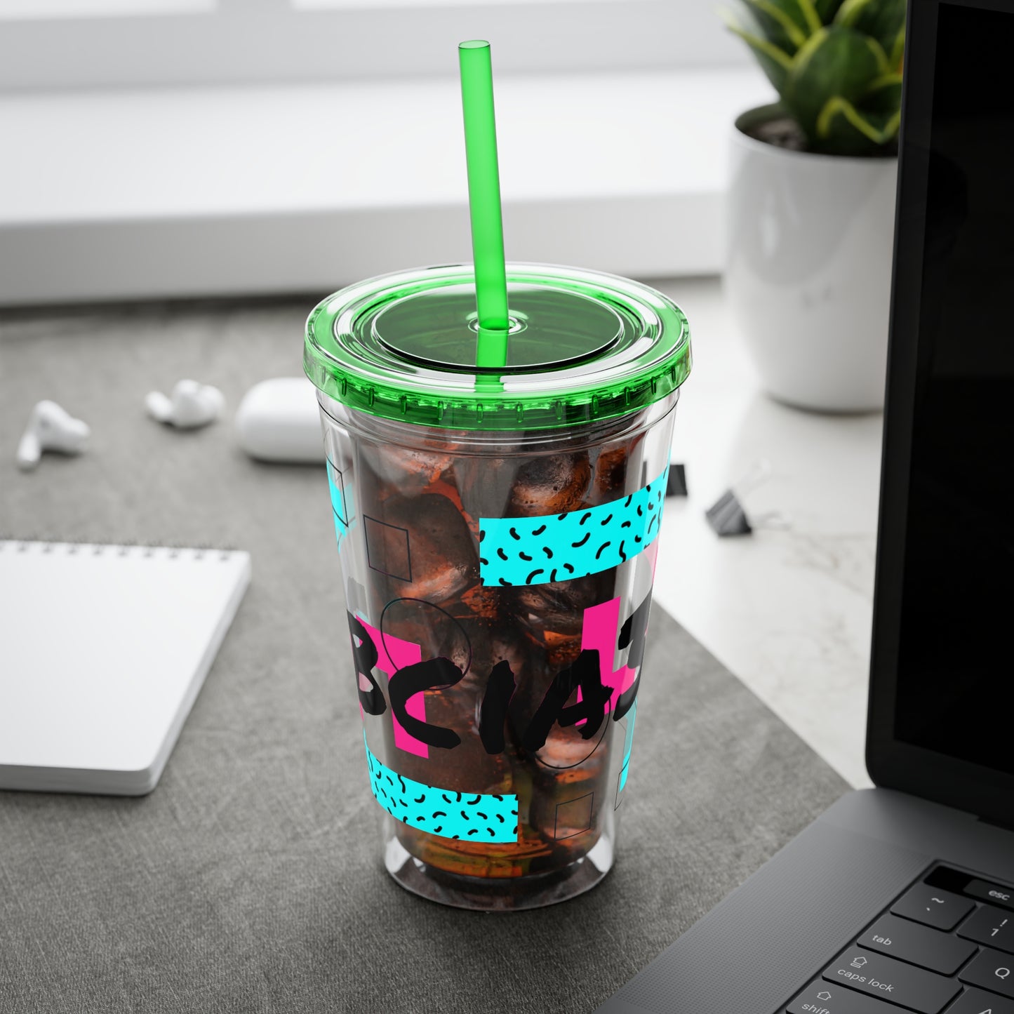 Robcia335 Sunsplash Tumbler with Straw, 16oz