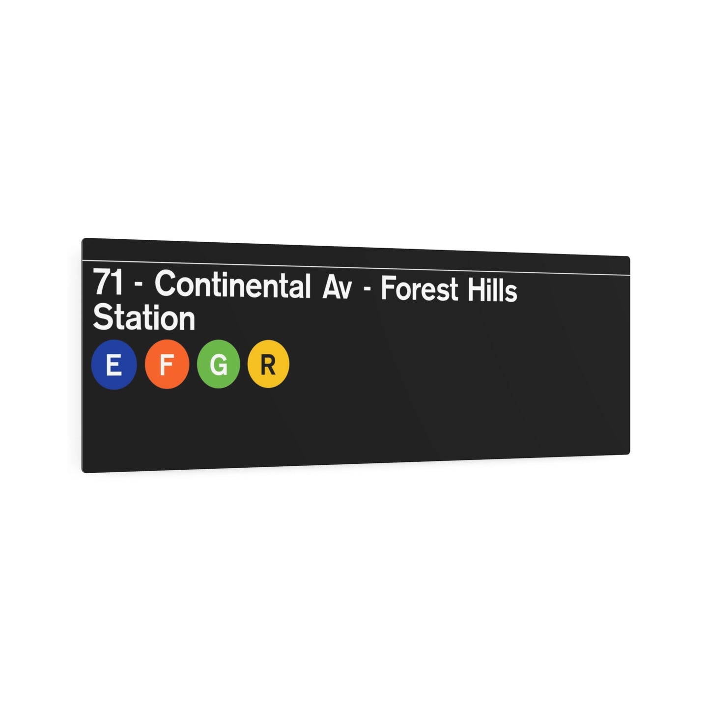 NYC Subway 1990s Forest Hills Station (Standard) Metal Art Replica Sign