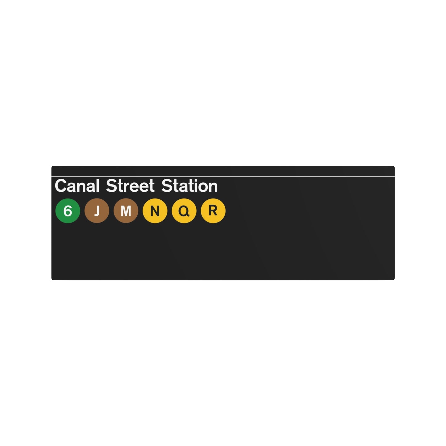 NYC Subway 1990s/2000s Canal Street (Standard) Metal Art Replica Sign