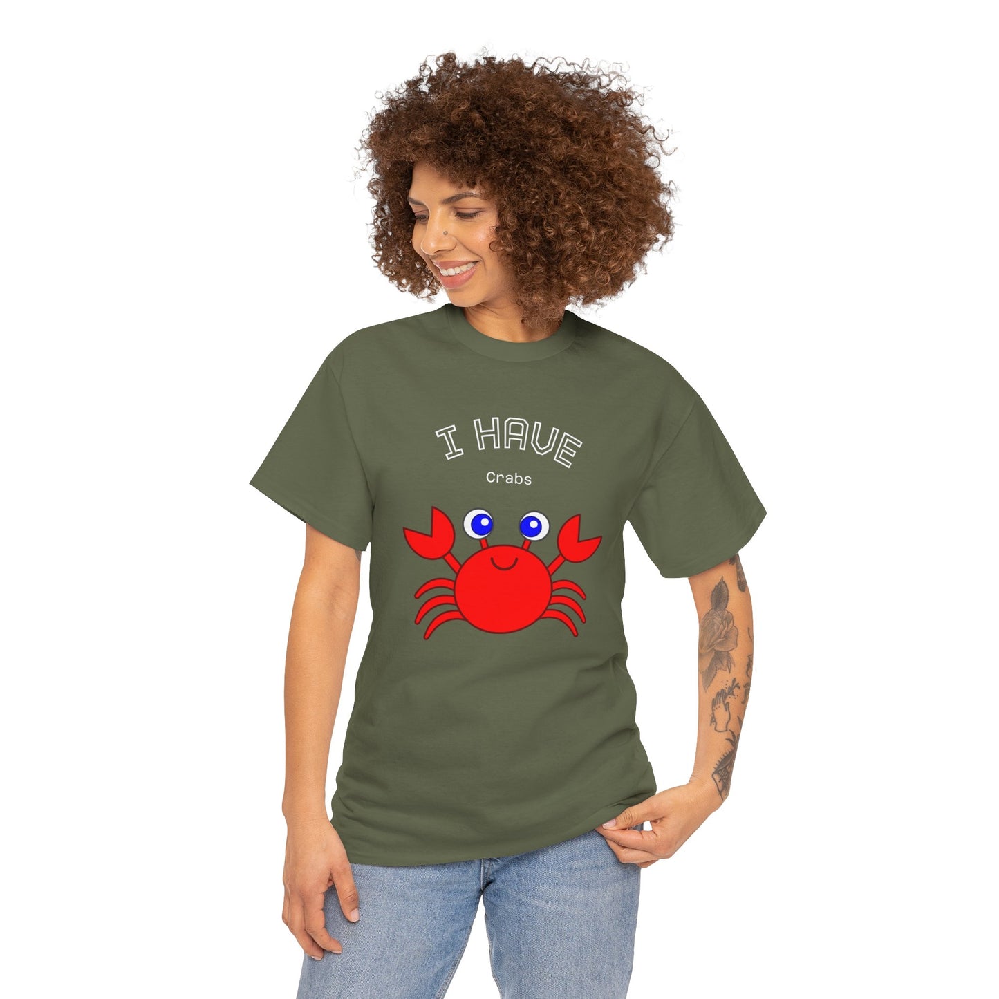 Funny "I Have Crabs" T-Shirt, Unisex Cotton Tee (Dark Colors)