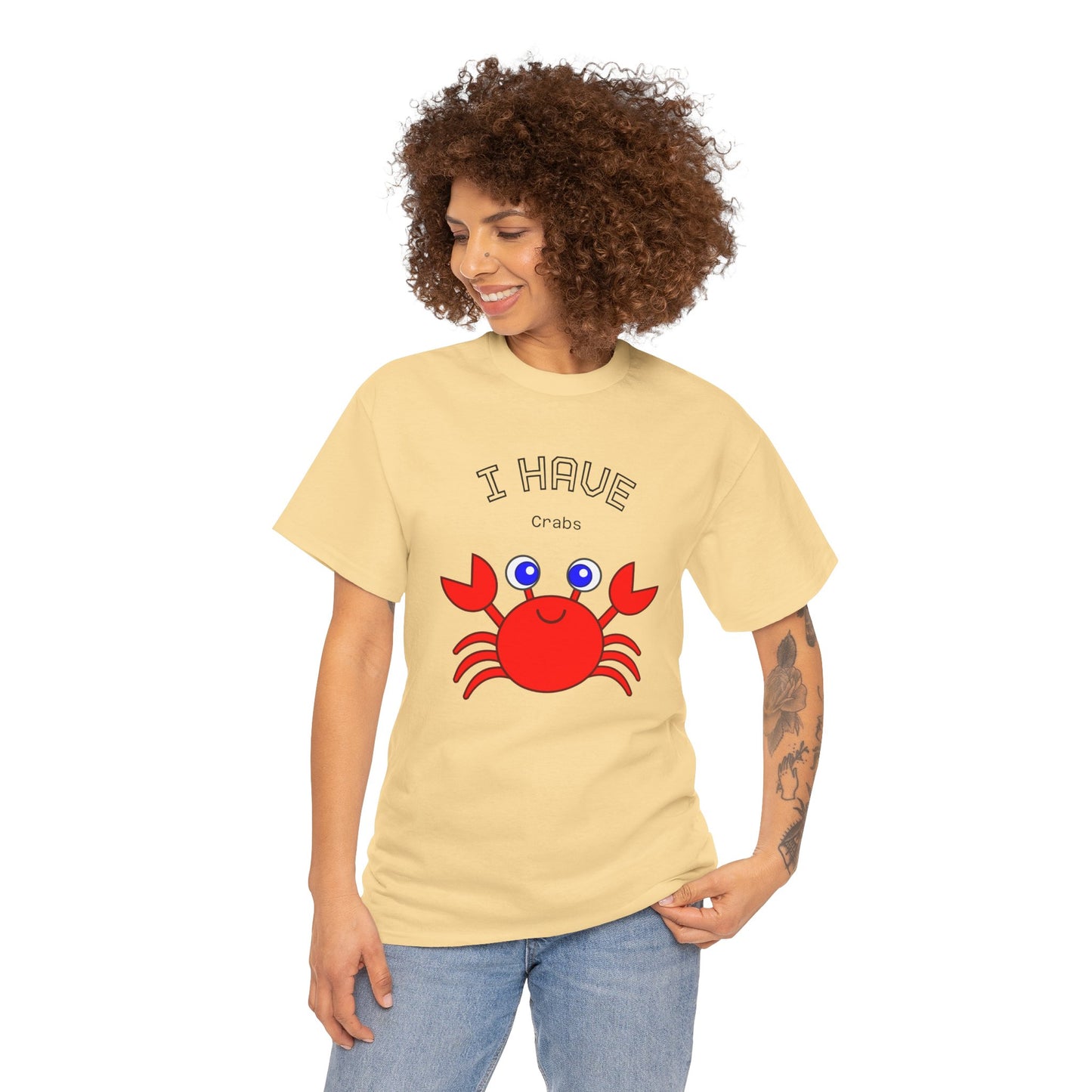 Funny "I Have Crabs" T-Shirt, Unisex Cotton Tee (Light Colors)