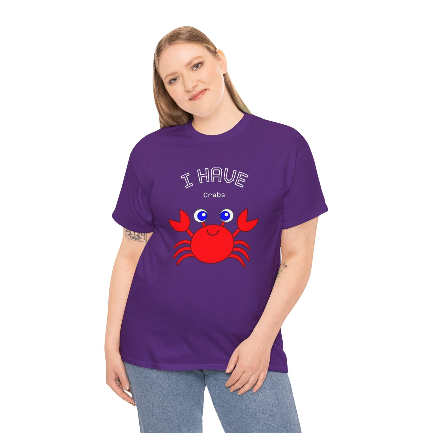 Funny "I Have Crabs" T-Shirt, Unisex Cotton Tee (Dark Colors)