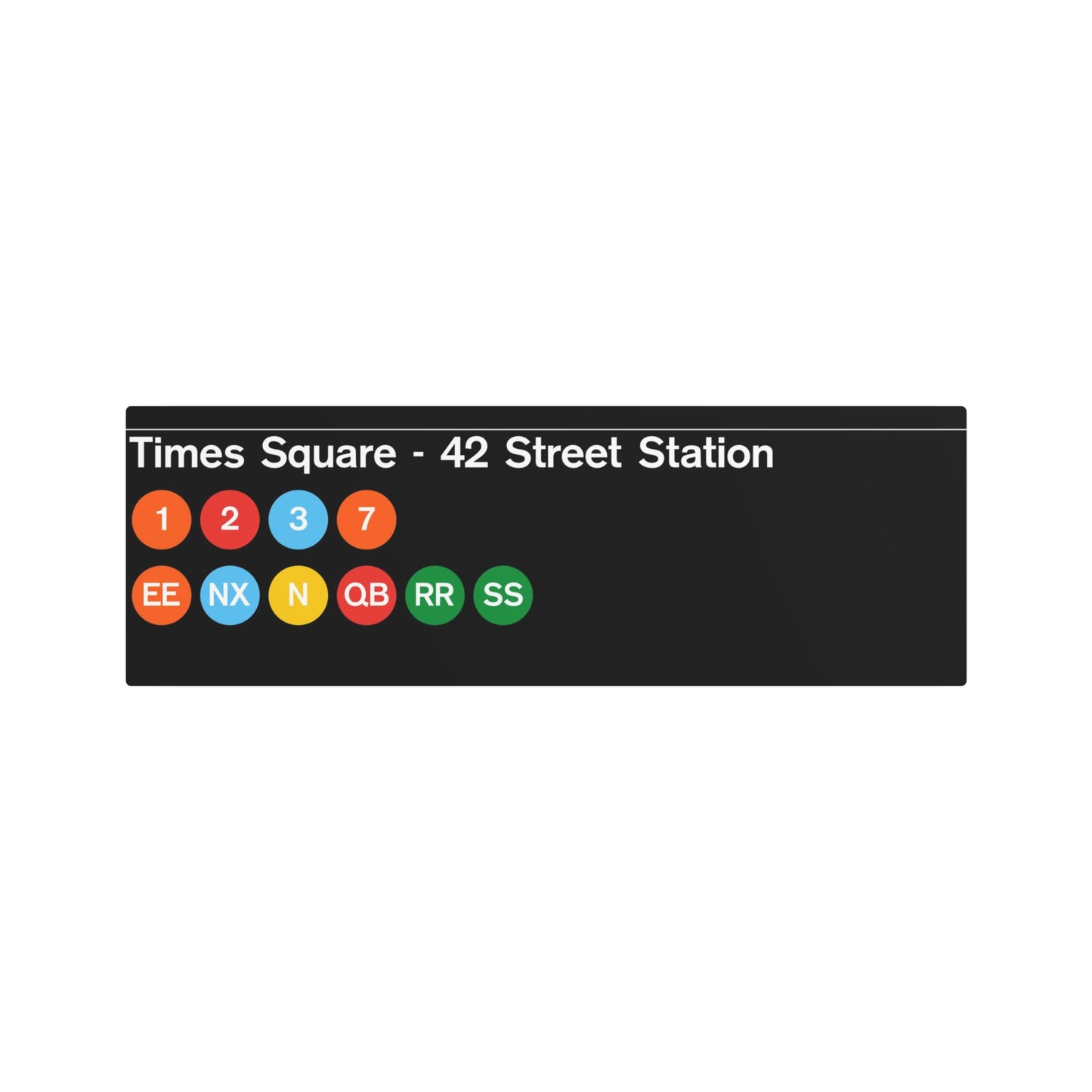 NYC Subway 1960/70s Times Square Station (Standard) Metal Art Replica Sign