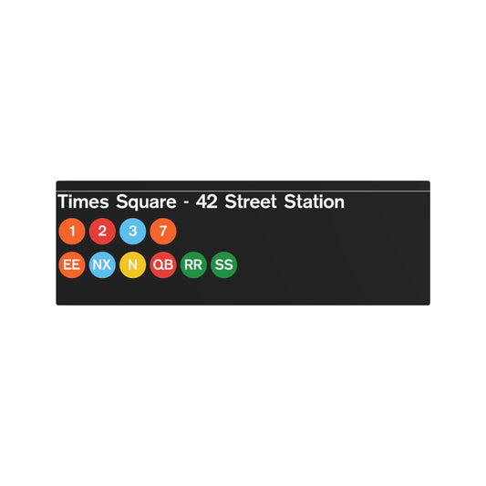 NYC Subway 1960/70s Times Square Station (Standard) Metal Art Replica Sign