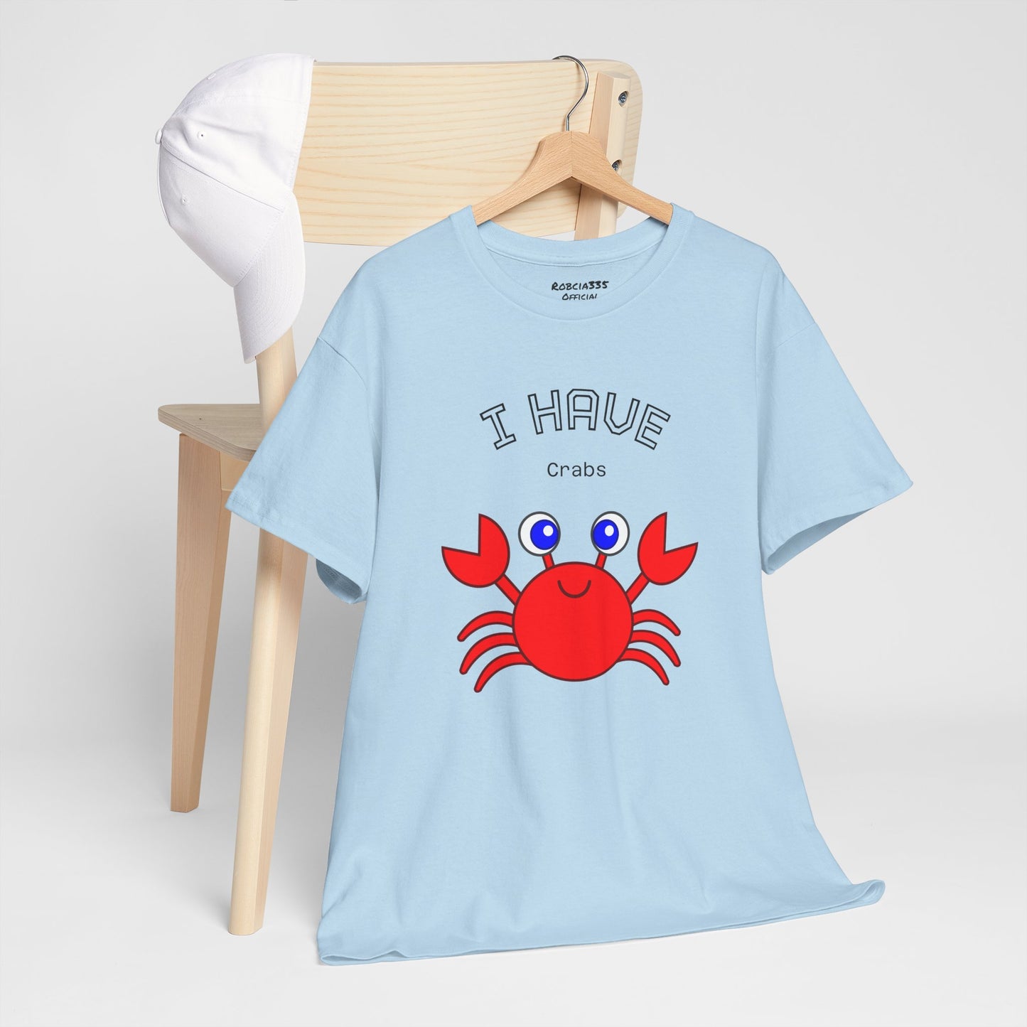 Funny "I Have Crabs" T-Shirt, Unisex Cotton Tee (Light Colors)