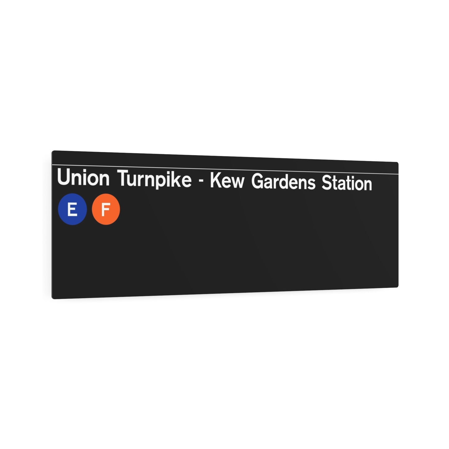 NYC Subway 1990s/2000s Union Turnpike-Kew Gardens (Standard) Metal Art Replica Sign