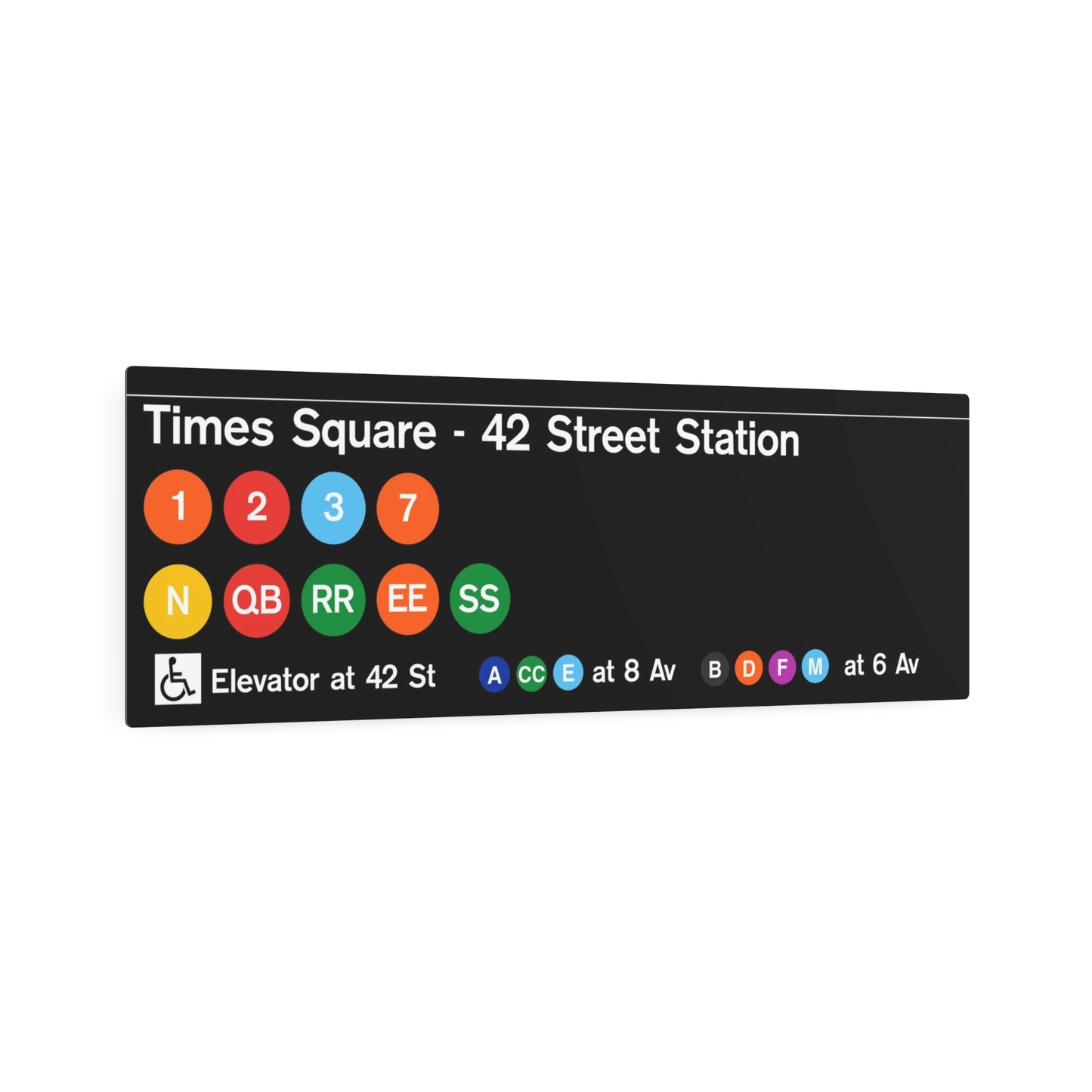 NYC Subway 2025 Times Square Station/1960s Format (Standard) Metal Art Replica Sign