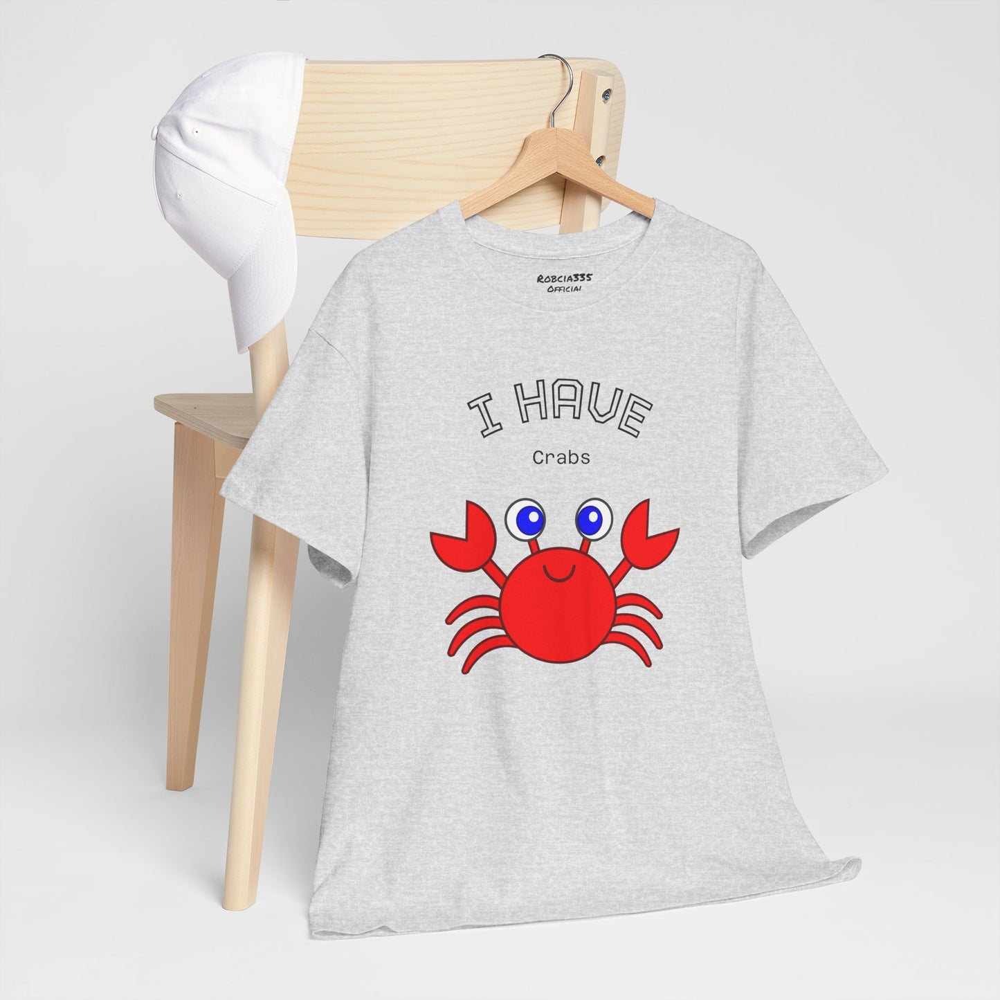Funny "I Have Crabs" T-Shirt, Unisex Cotton Tee (Light Colors)