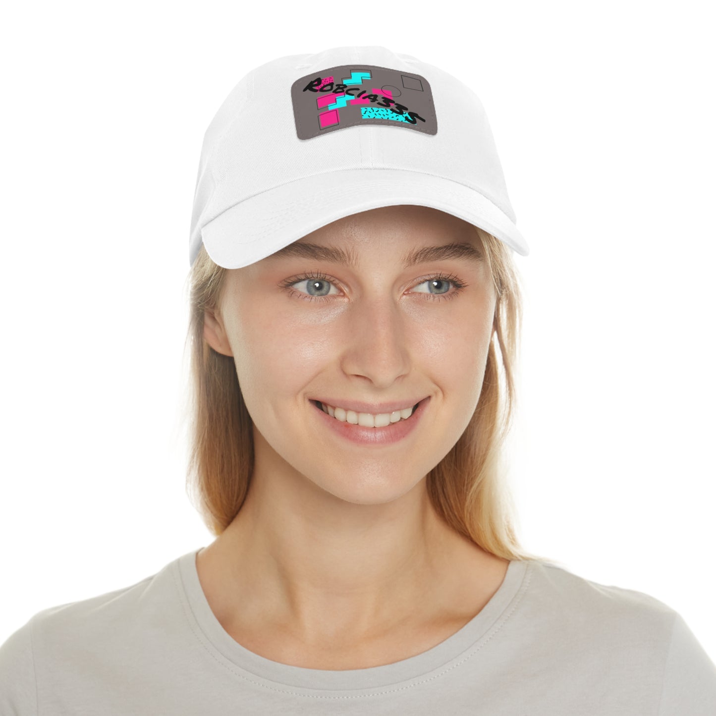 Robcia335 Dad Hat with Leather Patch (Rectangle)