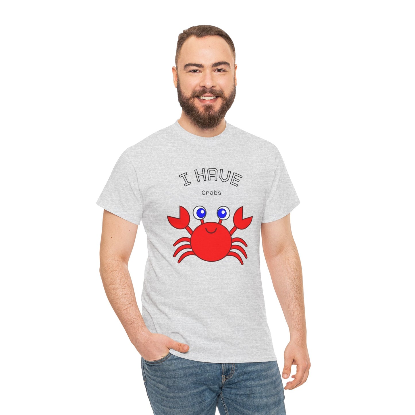 Funny "I Have Crabs" T-Shirt, Unisex Cotton Tee (Light Colors)