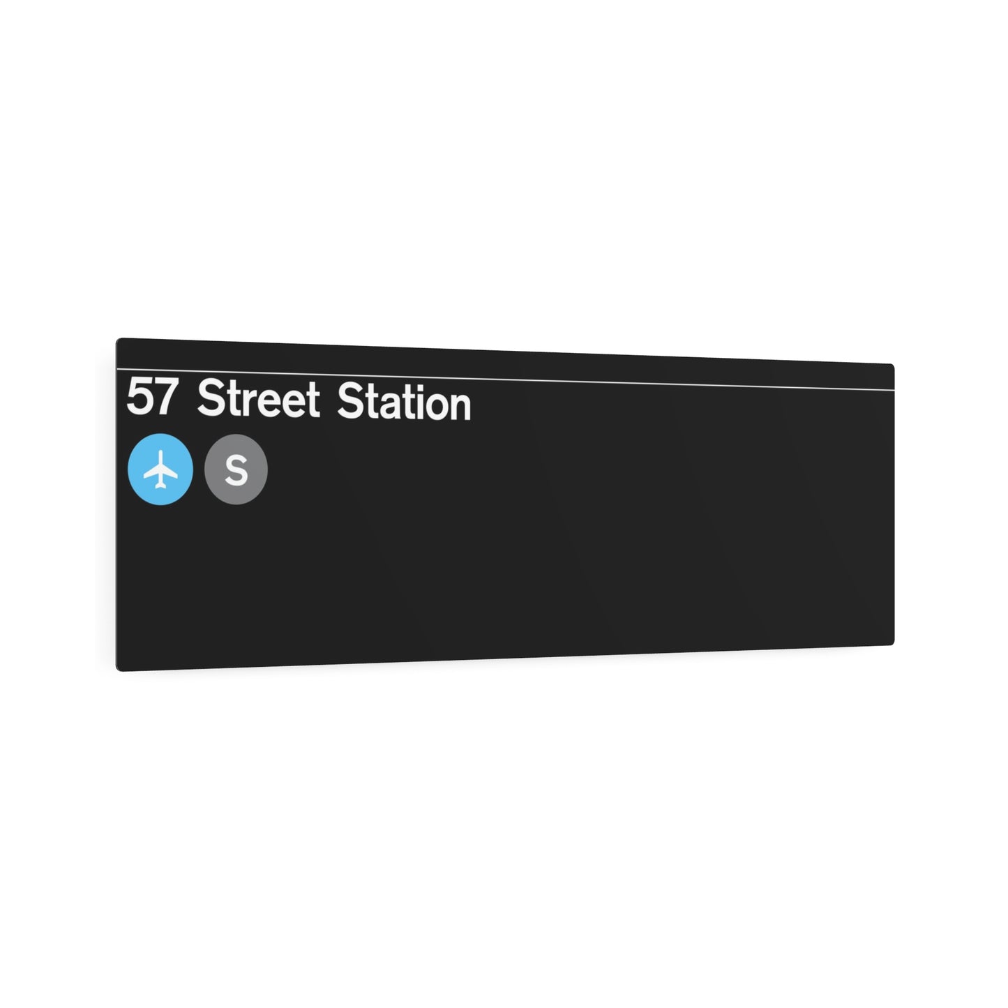 NYC Subway Late 1980s 57 Street (Standard) Metal Art Replica Sign