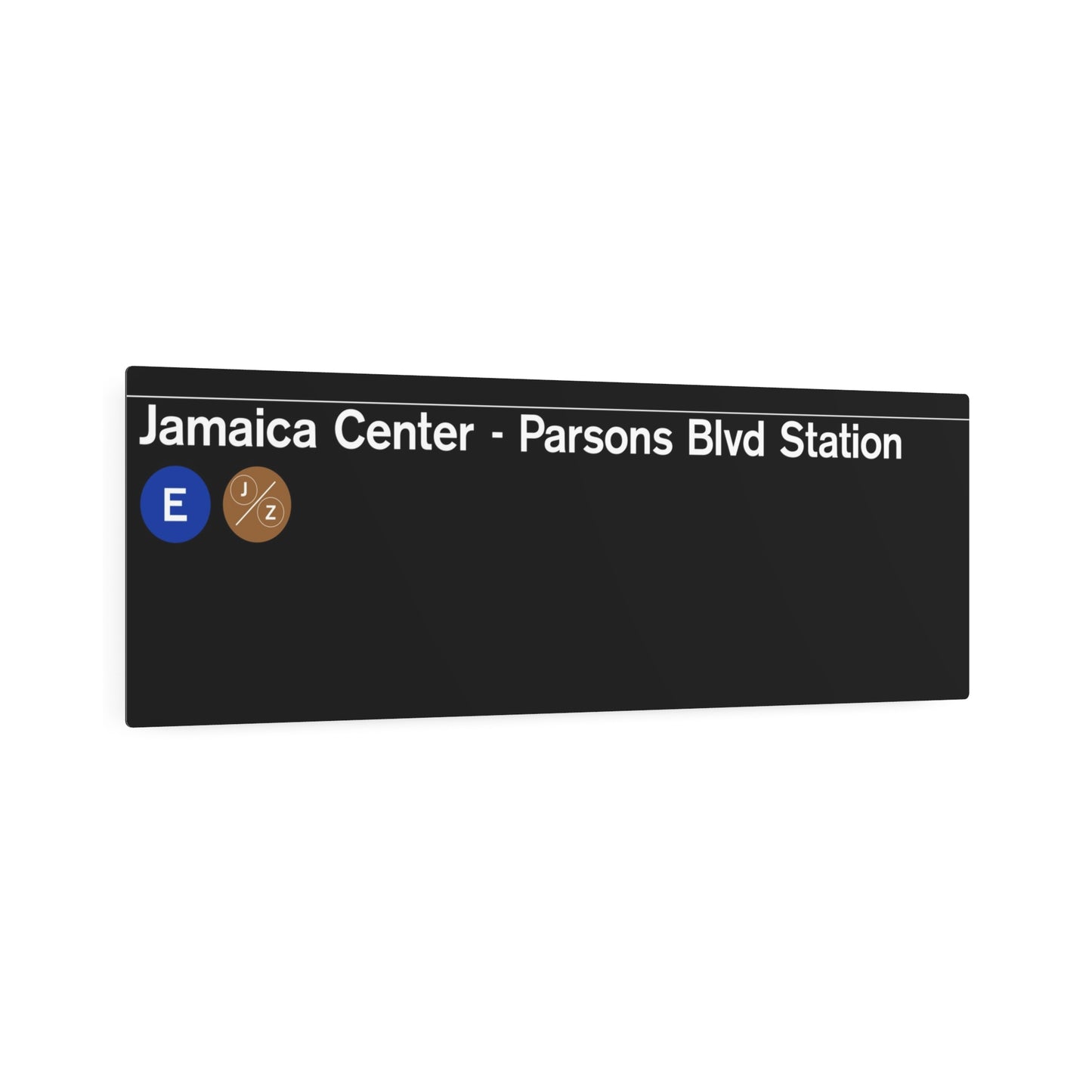 NYC Subway Jamaica Center Station (alt./Standard) Metal Art Replica Sign