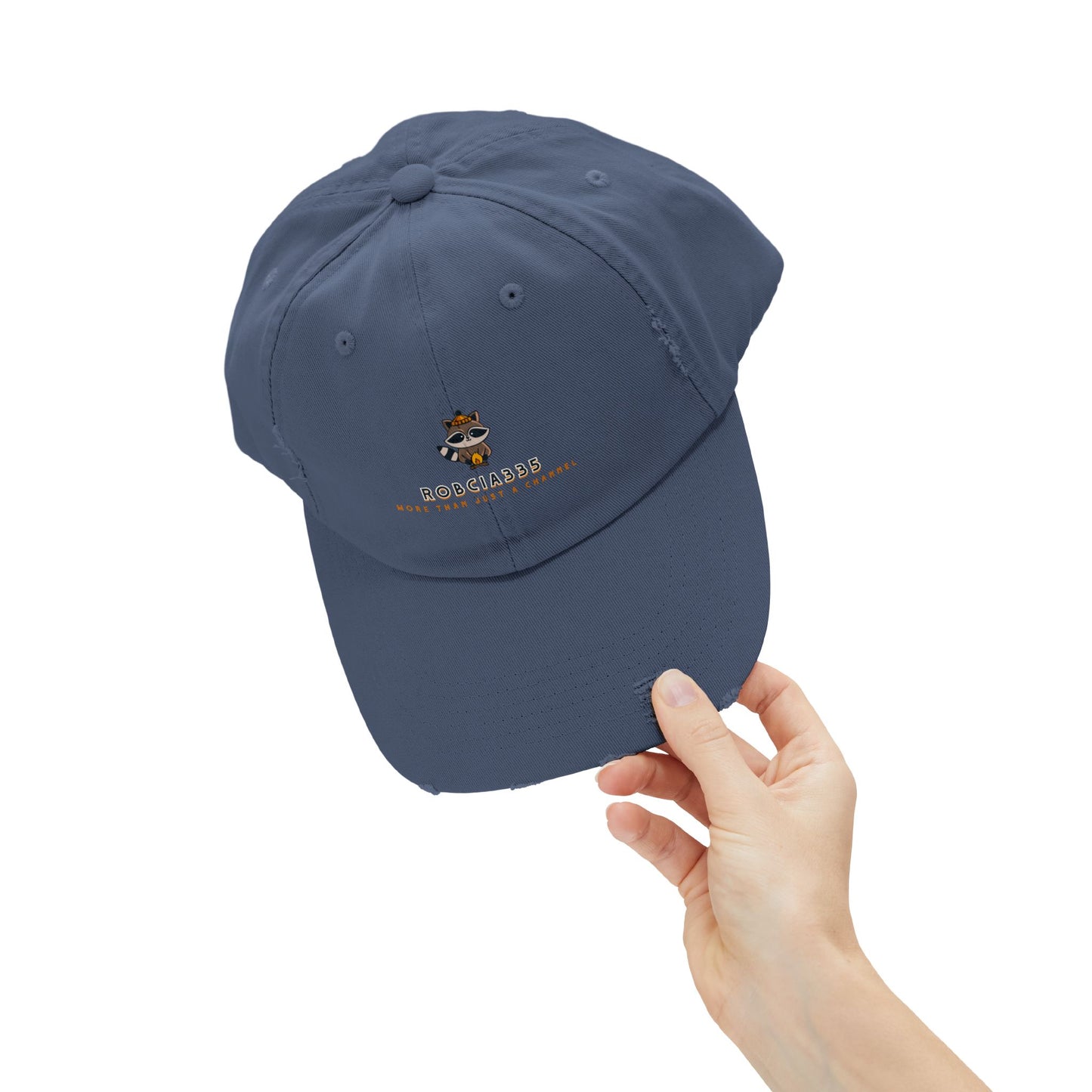 Robcia335 "Racoon" Unisex Distressed Cap