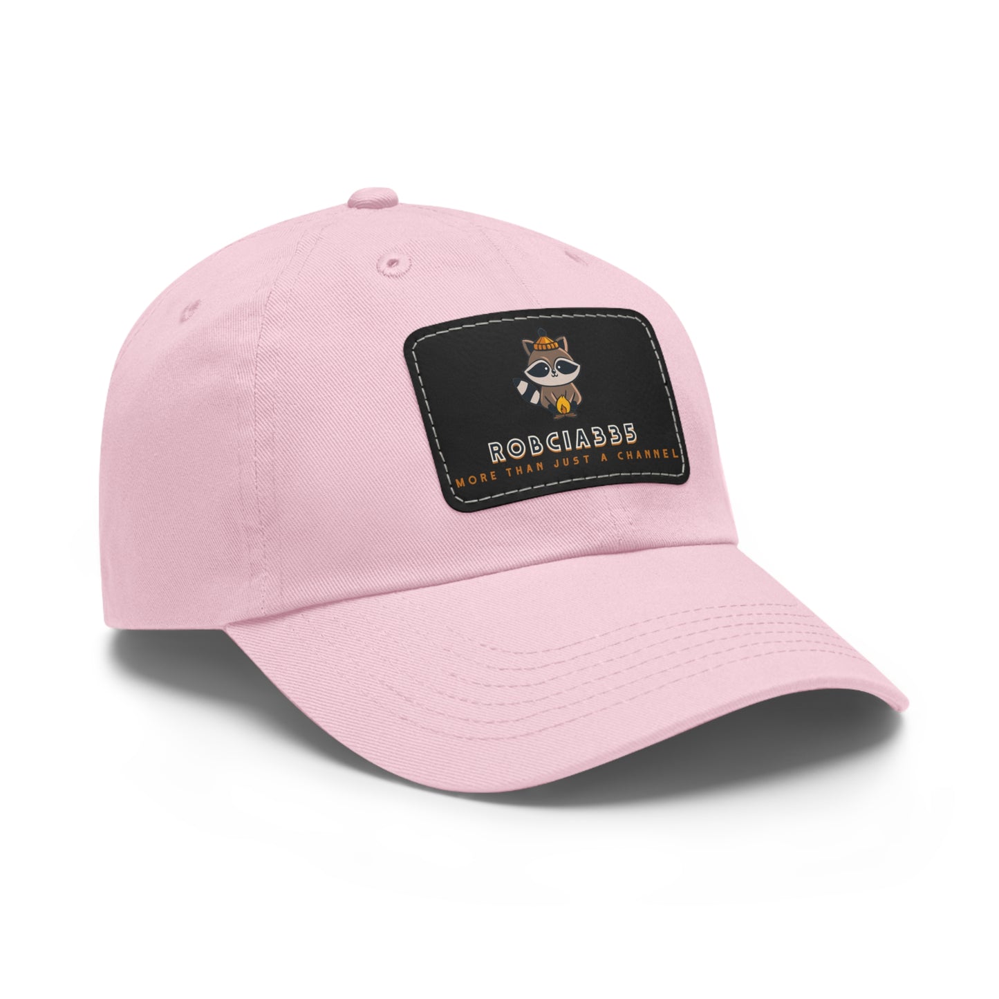 Robcia335 "Racoon" Dad Hat with Leather Patch (Rectangle)