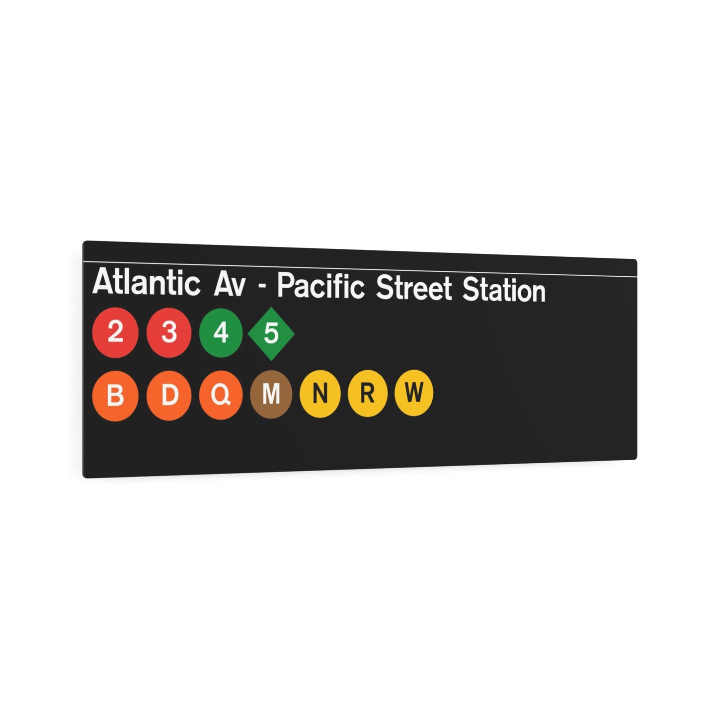 NYC Subway 2000s Atlantic Ave/Pacific alt. Station (Standard) Metal Art Replica Sign