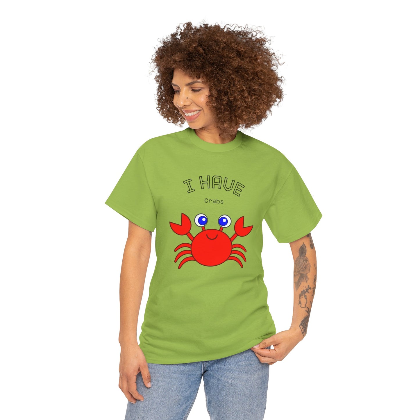 Funny "I Have Crabs" T-Shirt, Unisex Cotton Tee (Light Colors)