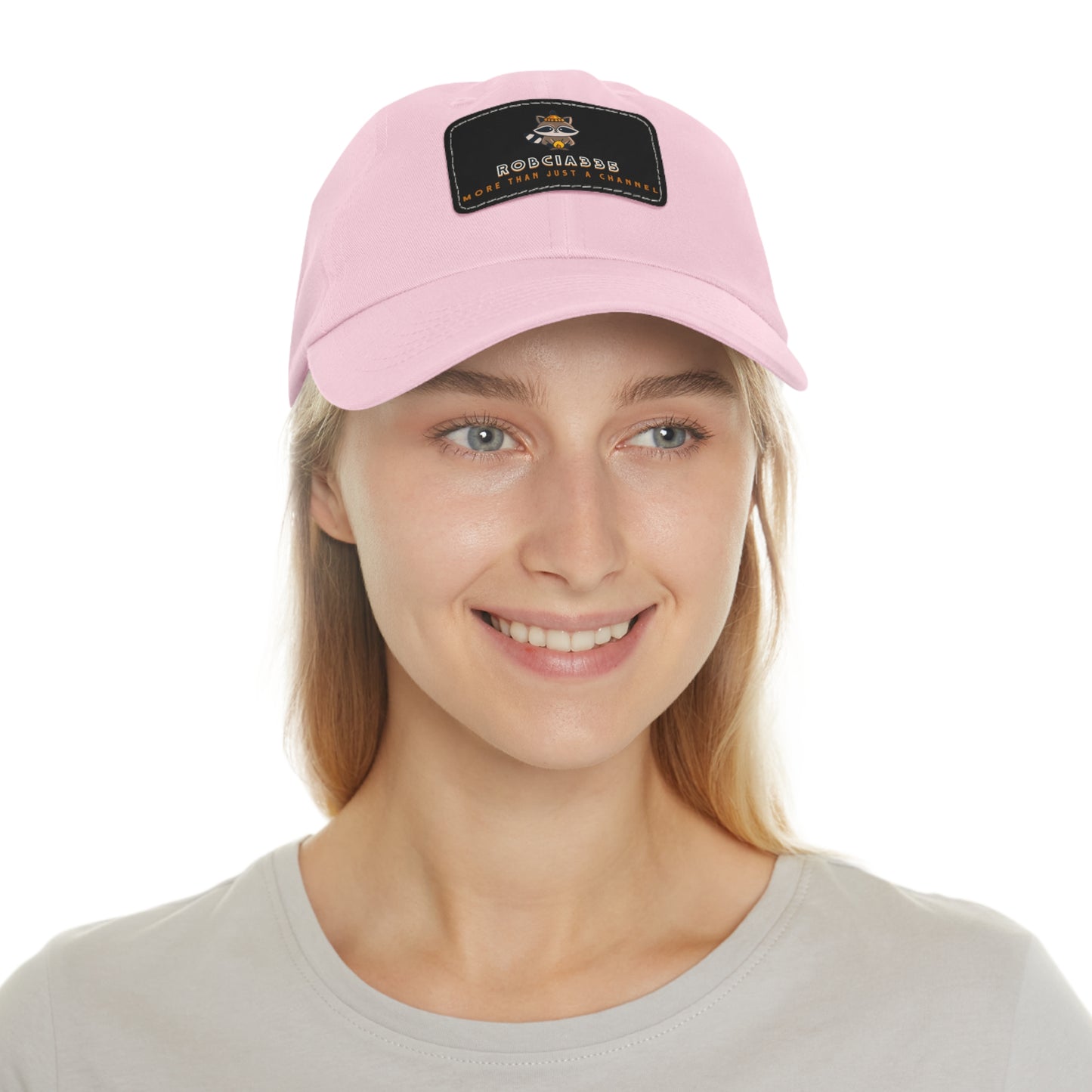 Robcia335 "Racoon" Dad Hat with Leather Patch (Rectangle)