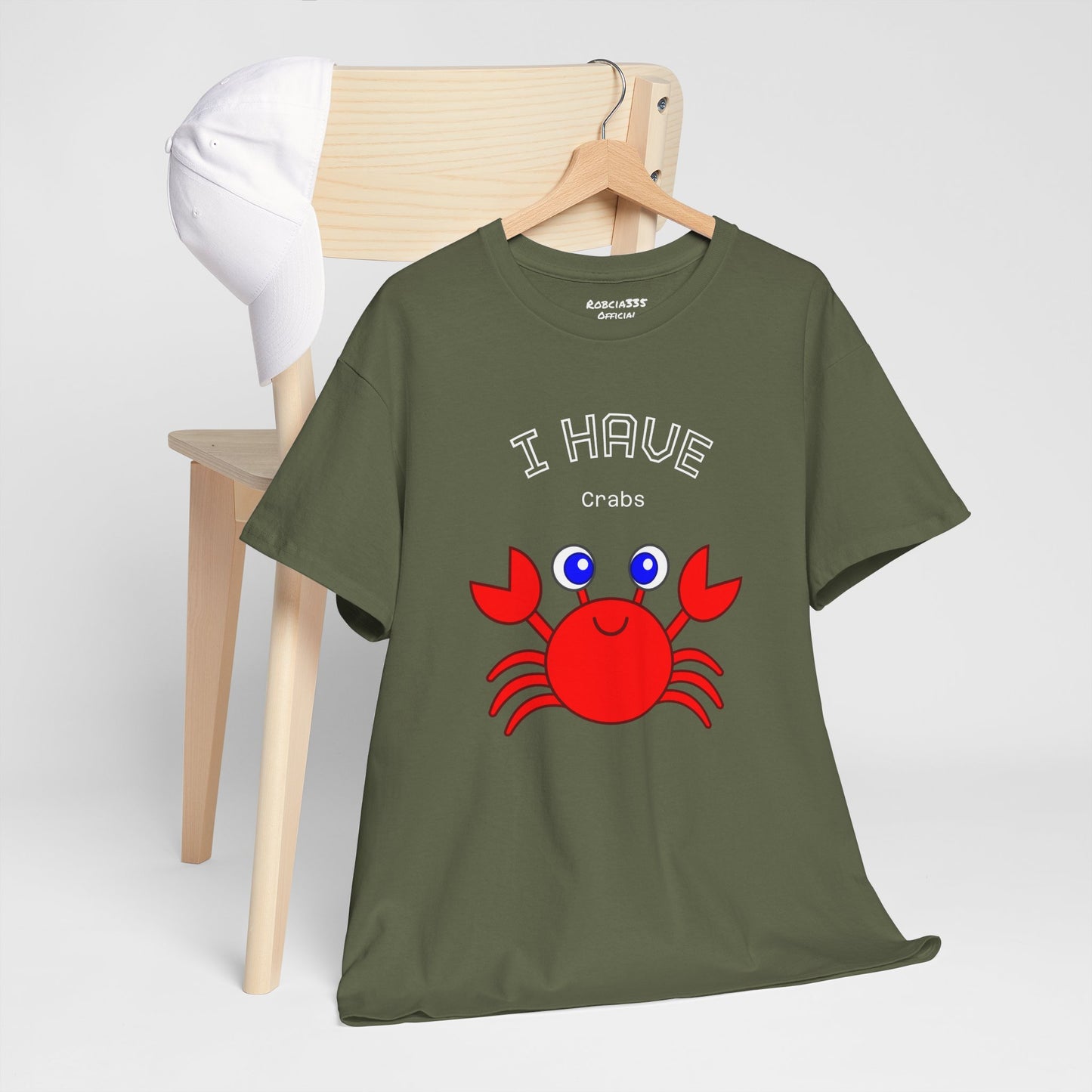 Funny "I Have Crabs" T-Shirt, Unisex Cotton Tee (Dark Colors)