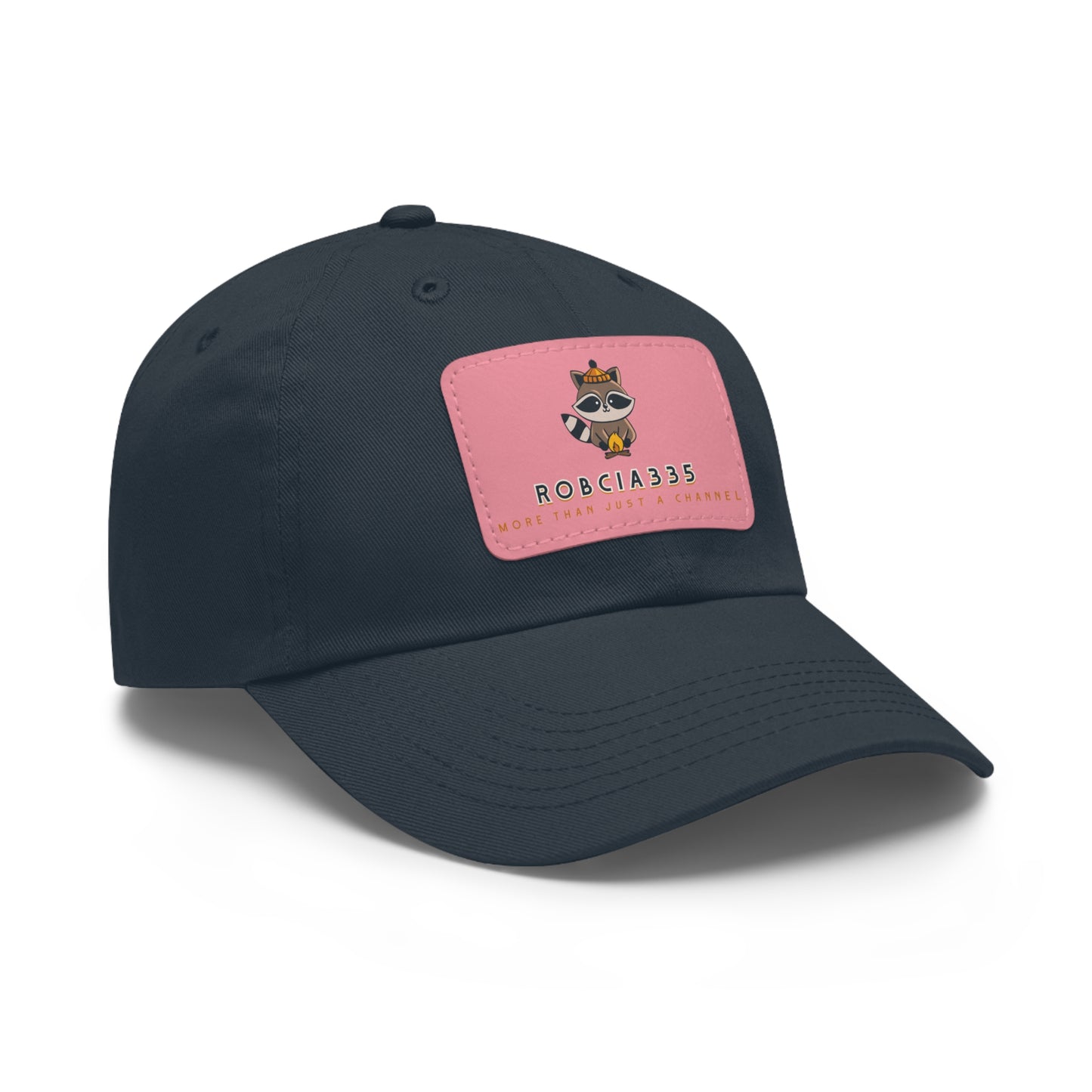 Robcia335 "Racoon" Dad Hat with Leather Patch (Rectangle)