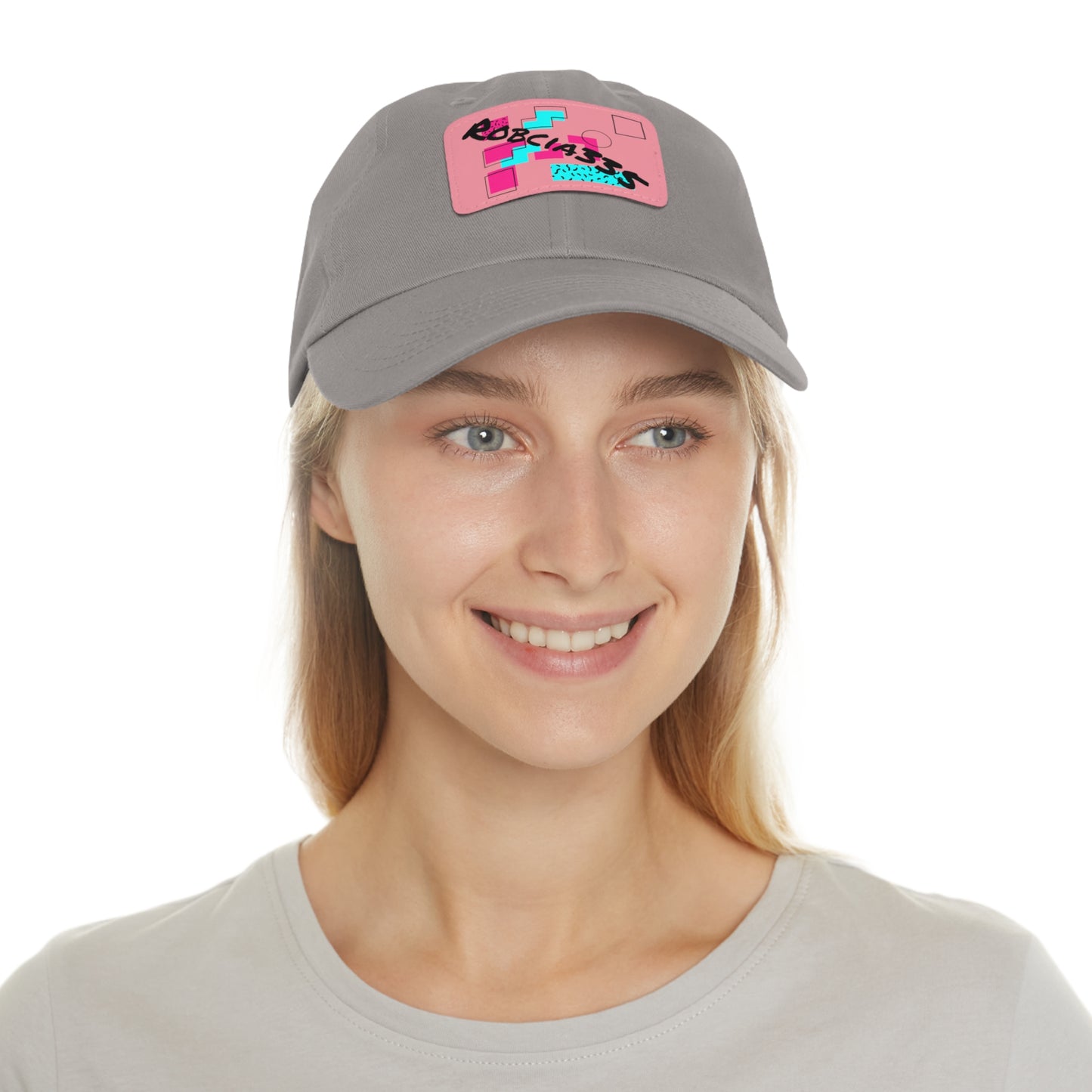 Robcia335 Dad Hat with Leather Patch (Rectangle)