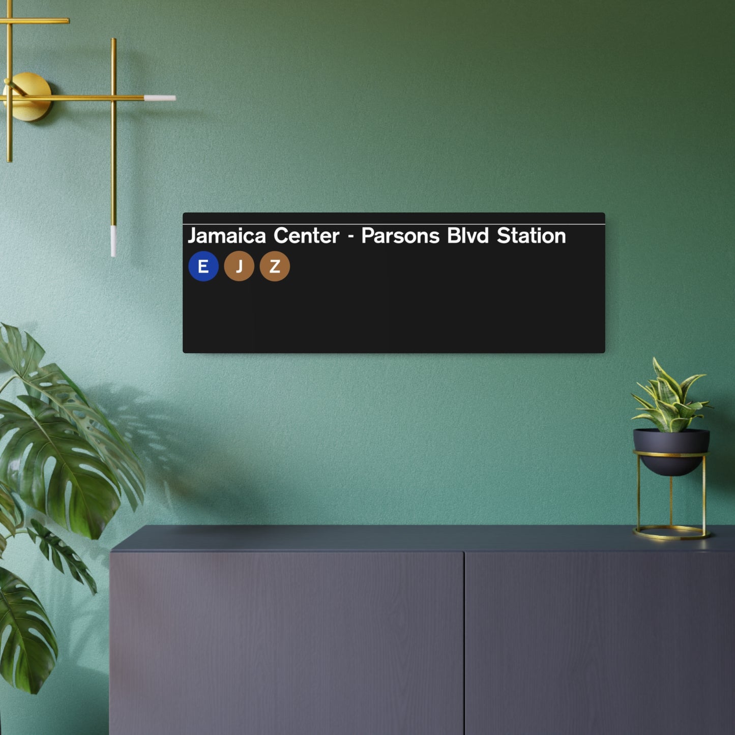 NYC Subway Jamaica Center Station (Standard) Metal Art Replica Sign