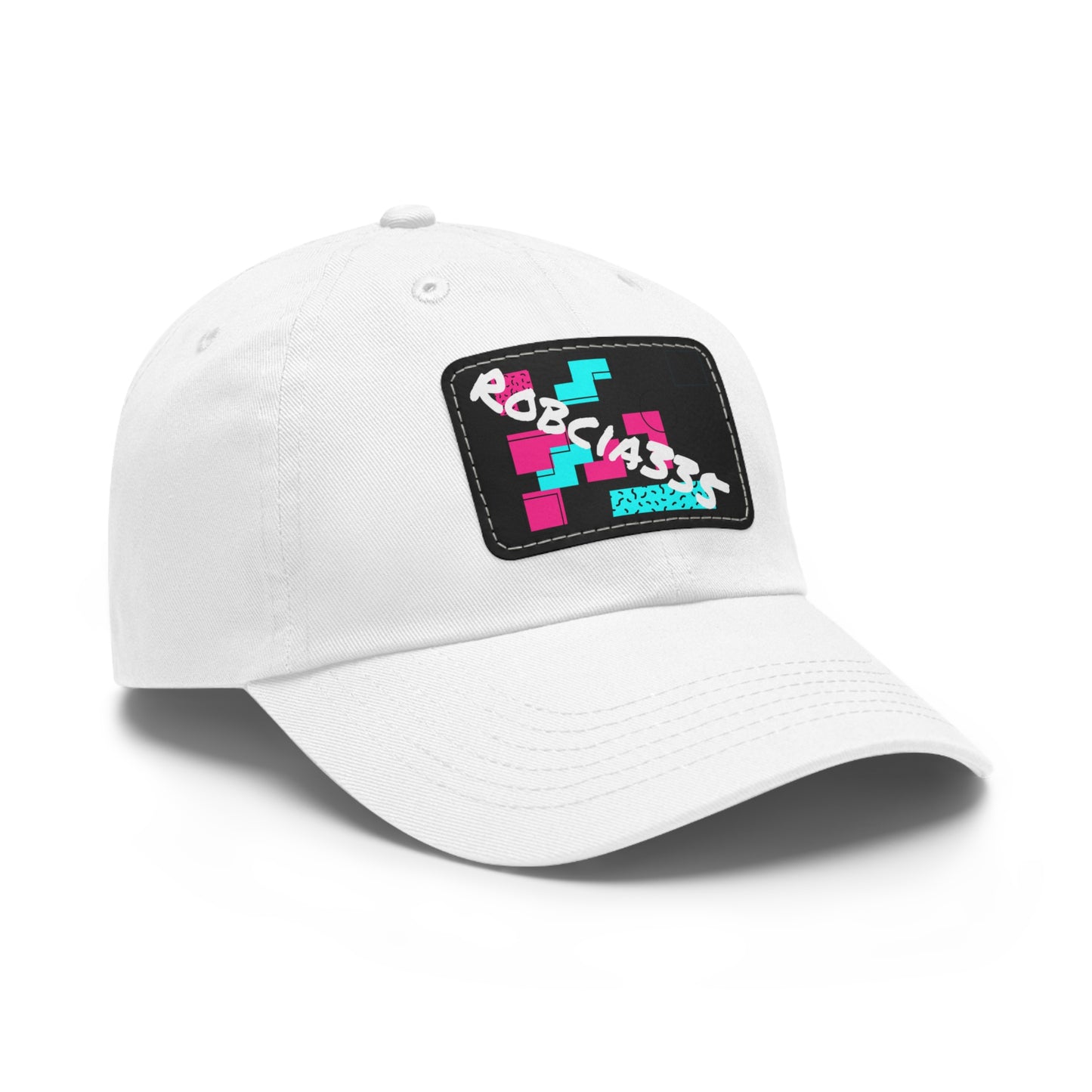 Robcia335 Dad Hat with Leather Patch (Rectangle)