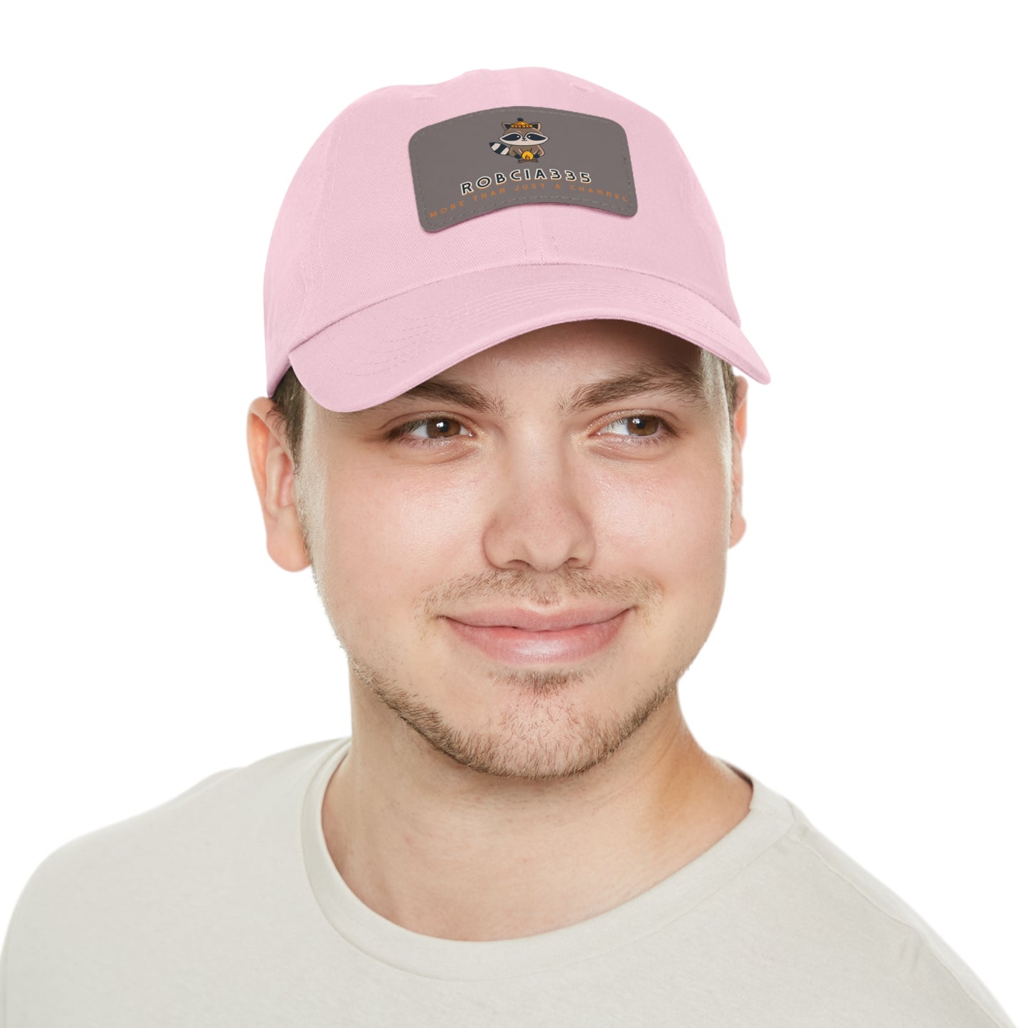 Robcia335 "Racoon" Dad Hat with Leather Patch (Rectangle)