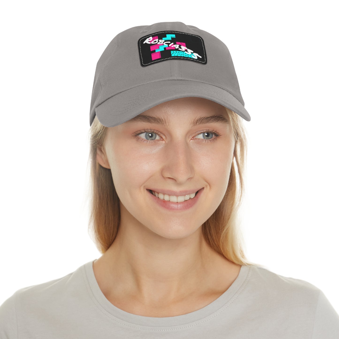 Robcia335 Dad Hat with Leather Patch (Rectangle)