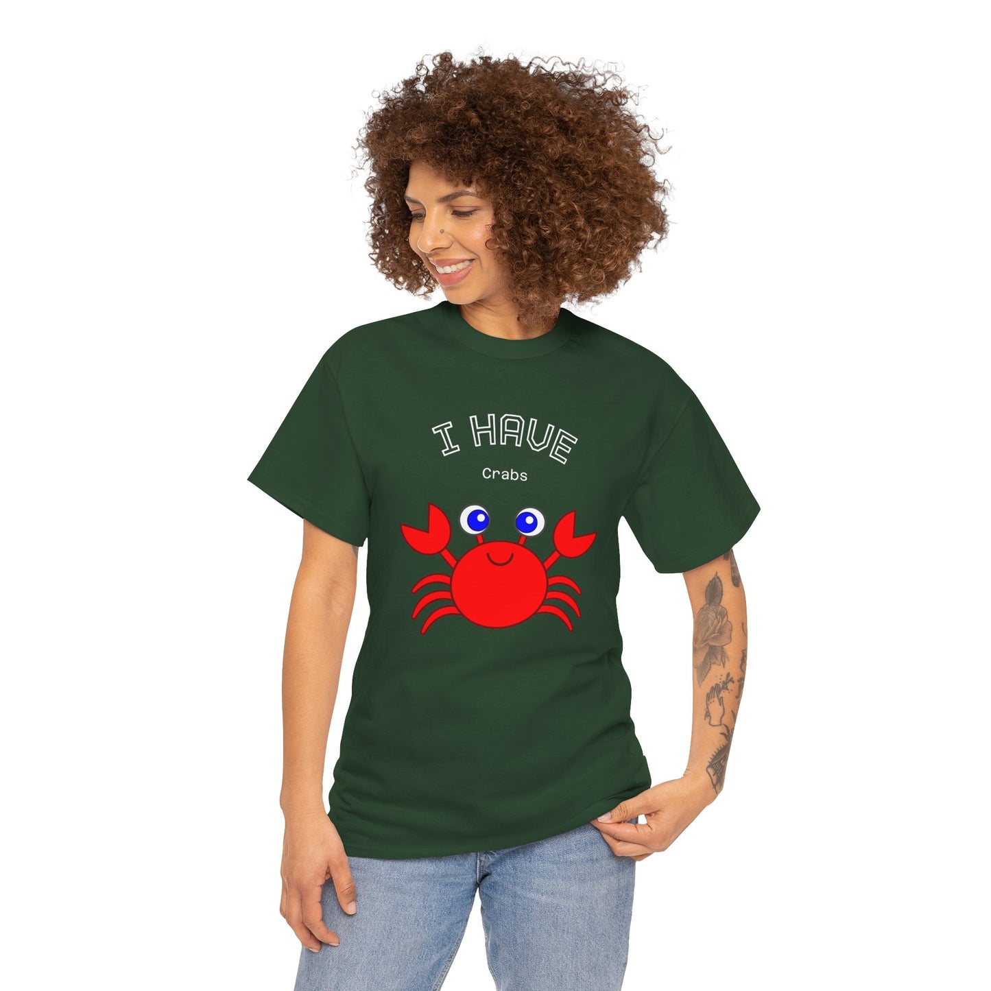 Funny "I Have Crabs" T-Shirt, Unisex Cotton Tee (Dark Colors)