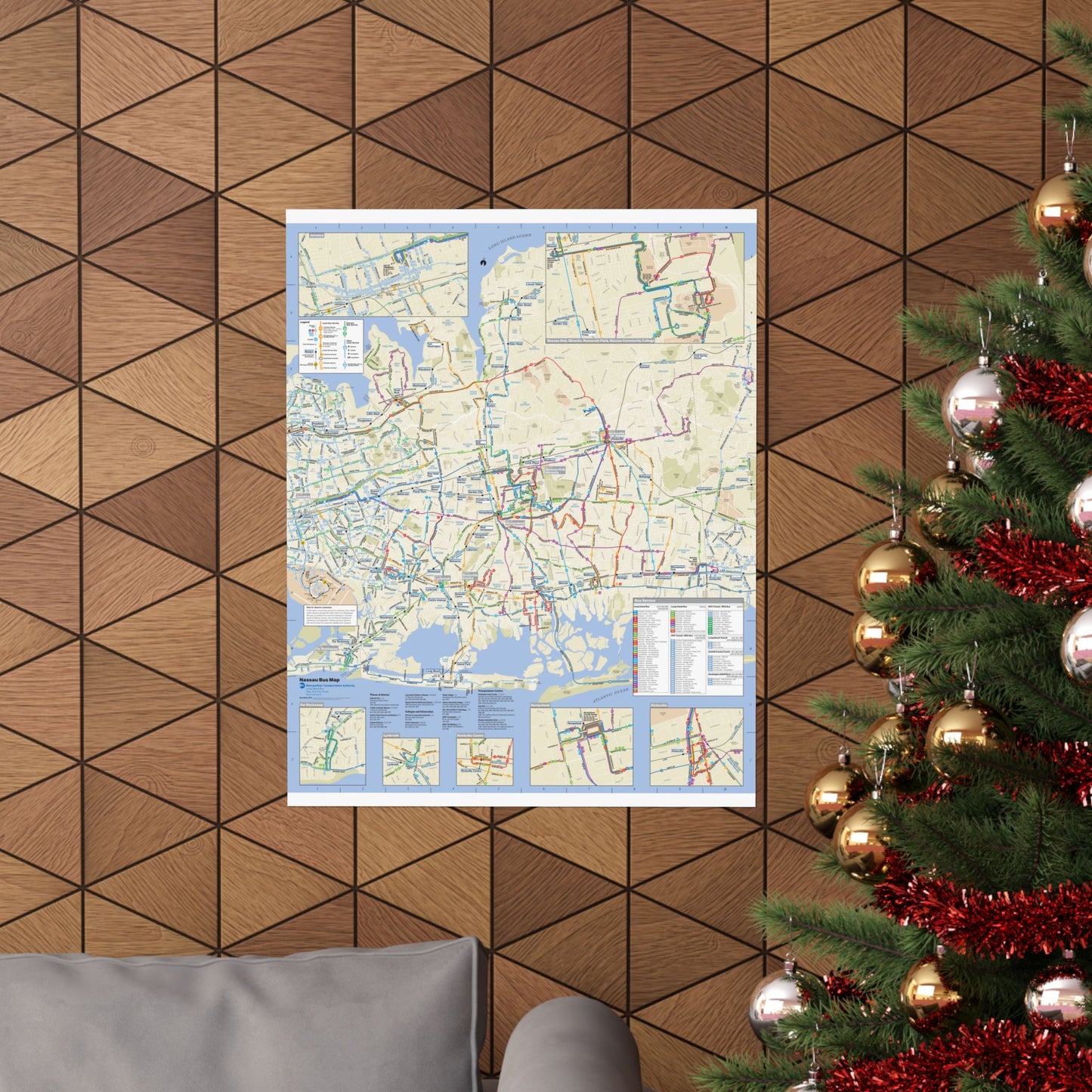 Nassau Bus Map November 2010 Matte Vertical Posters