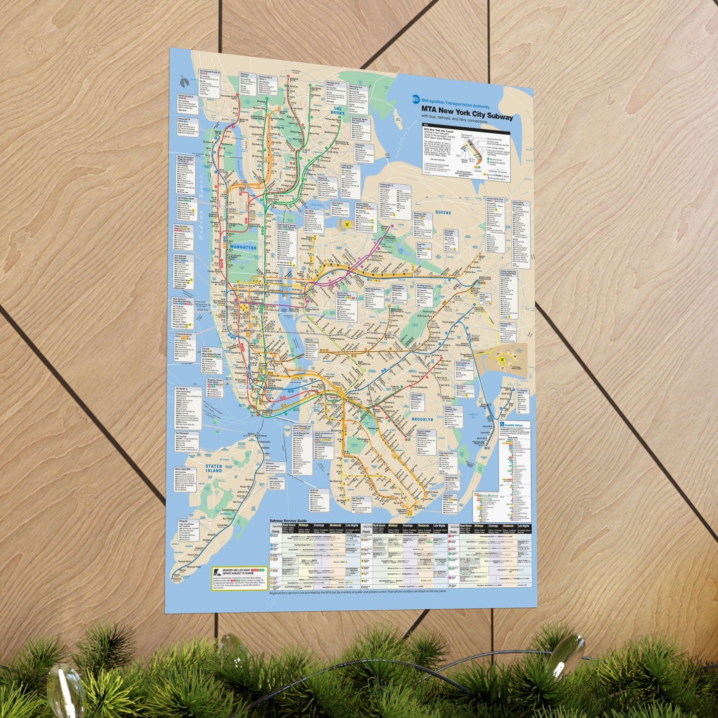 MTA NYC Subway Map April 2007 Poster, Urban Home Decor, City Gifts, Wall Art