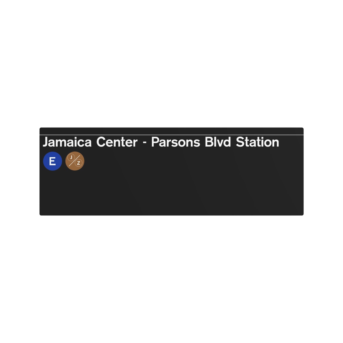 NYC Subway Jamaica Center Station (alt./Standard) Metal Art Replica Sign