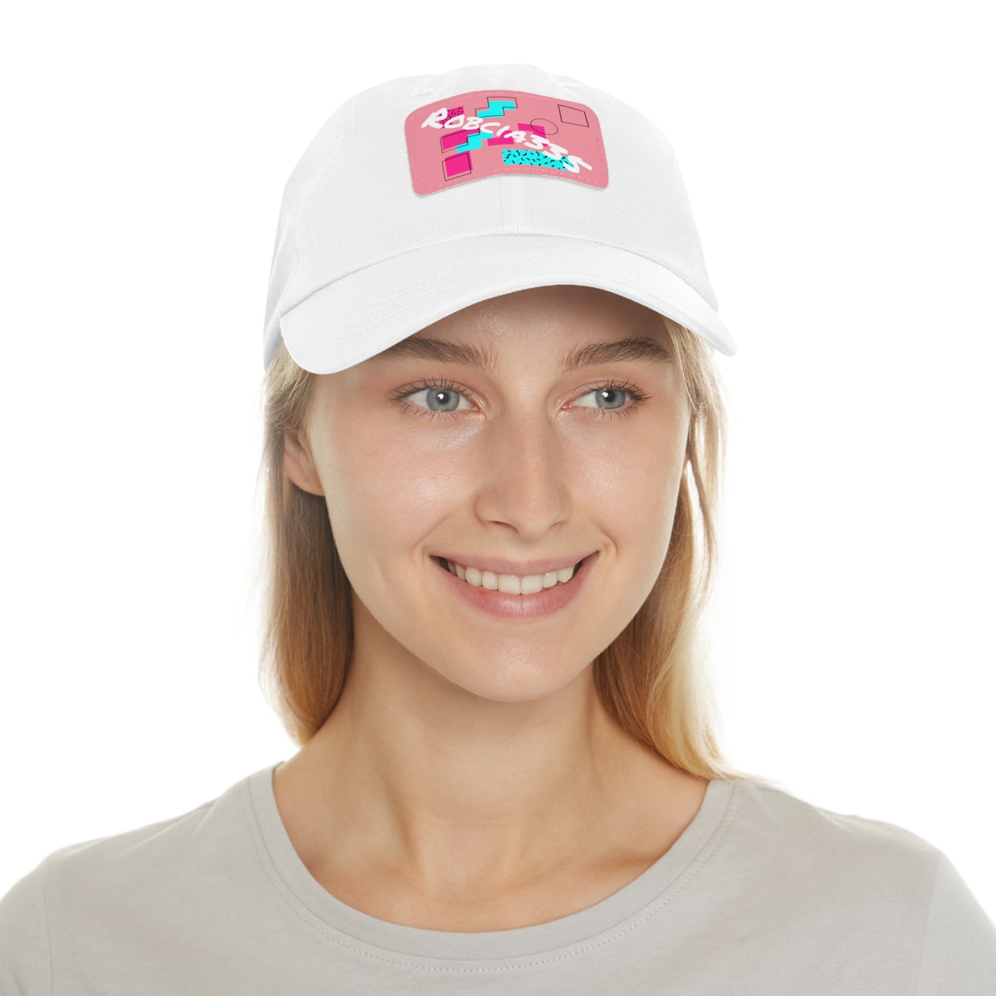 Robcia335 Dad Hat with Leather Patch (Rectangle)