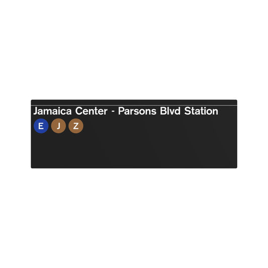 NYC Subway Jamaica Center Station (Standard) Metal Art Replica Sign