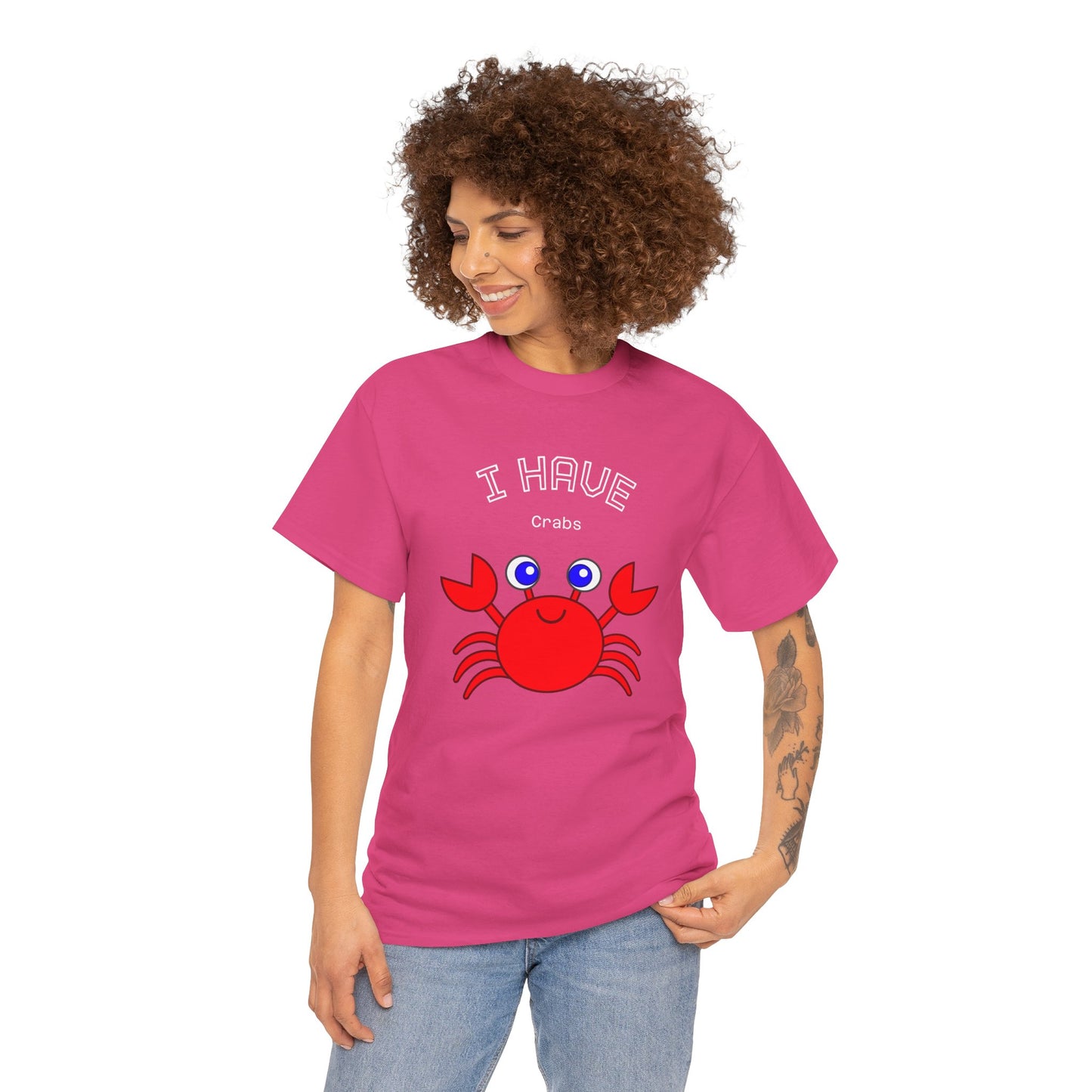 Funny "I Have Crabs" T-Shirt, Unisex Cotton Tee (Dark Colors)
