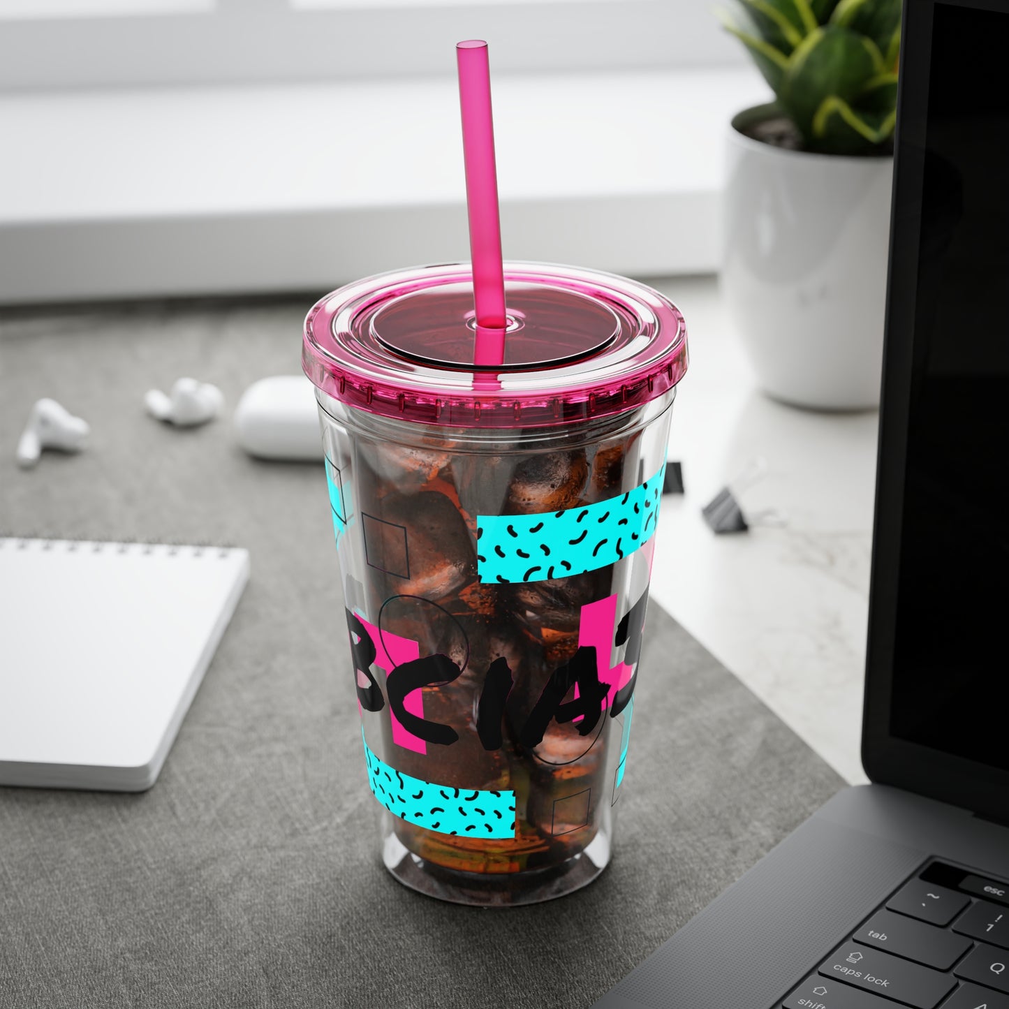 Robcia335 Sunsplash Tumbler with Straw, 16oz