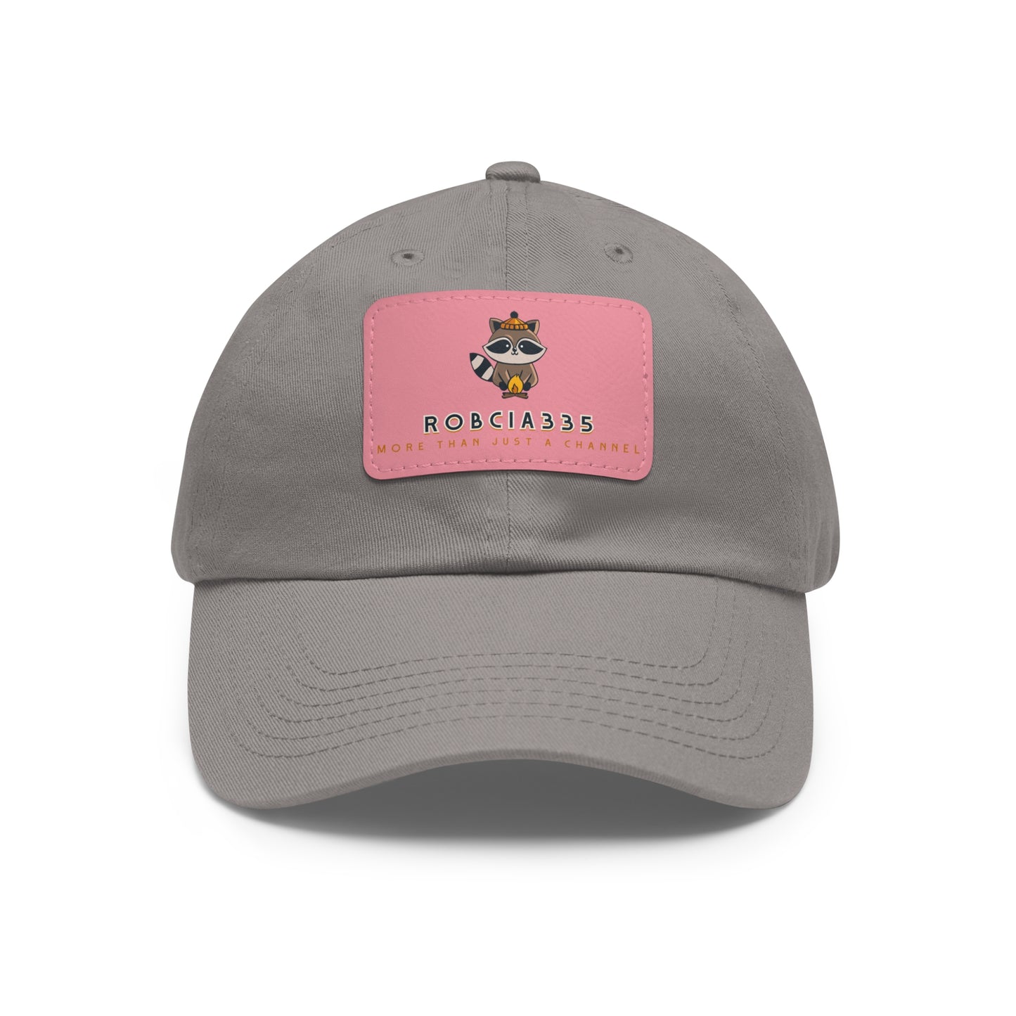 Robcia335 "Racoon" Dad Hat with Leather Patch (Rectangle)