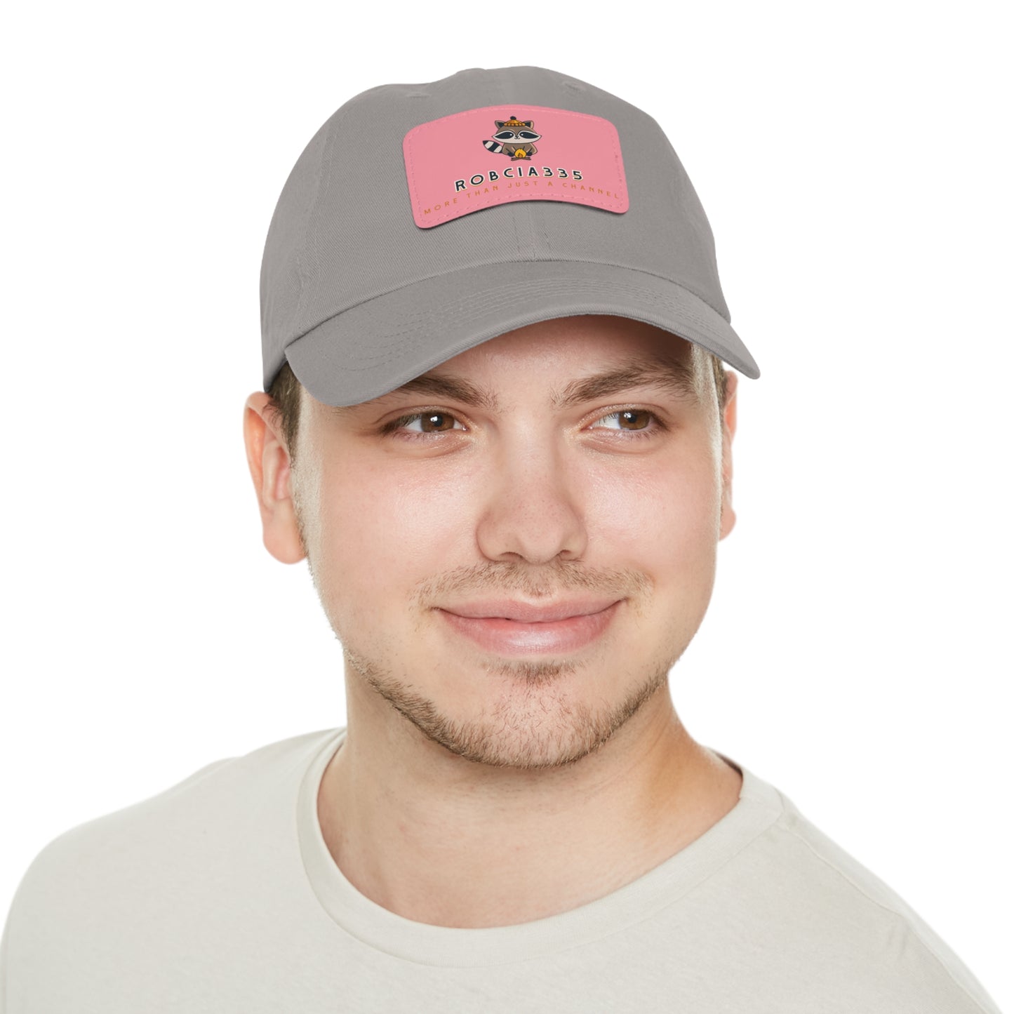 Robcia335 "Racoon" Dad Hat with Leather Patch (Rectangle)