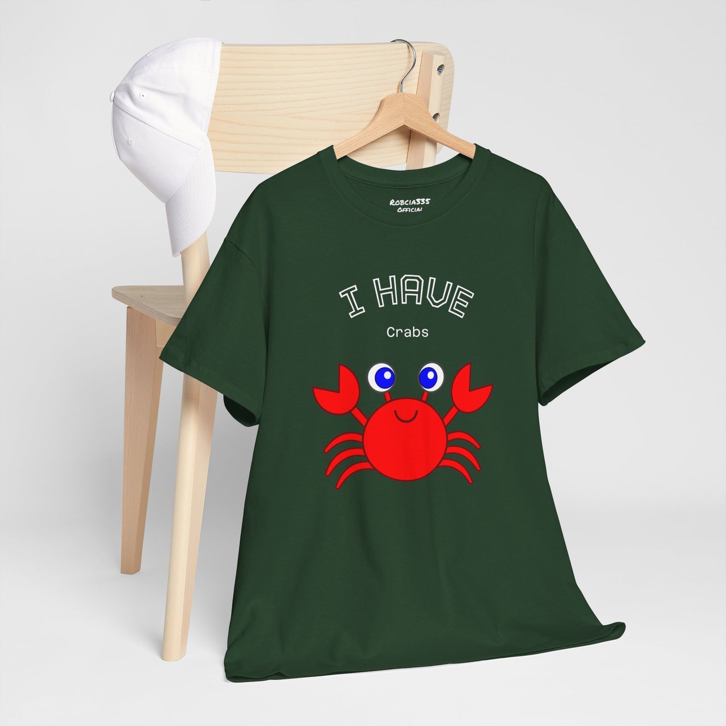 Funny "I Have Crabs" T-Shirt, Unisex Cotton Tee (Dark Colors)