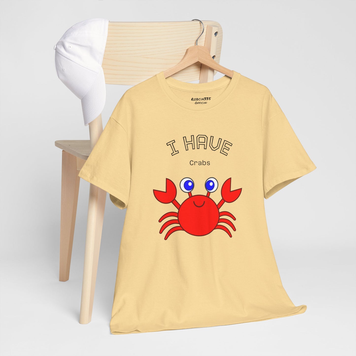 Funny "I Have Crabs" T-Shirt, Unisex Cotton Tee (Light Colors)