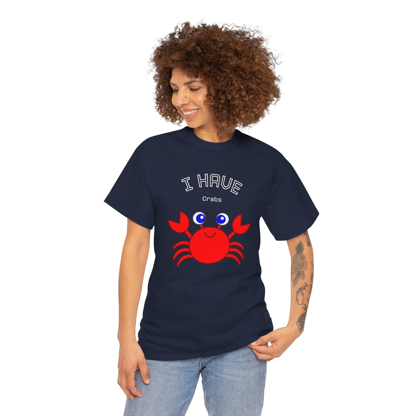 Funny "I Have Crabs" T-Shirt, Unisex Cotton Tee (Dark Colors)