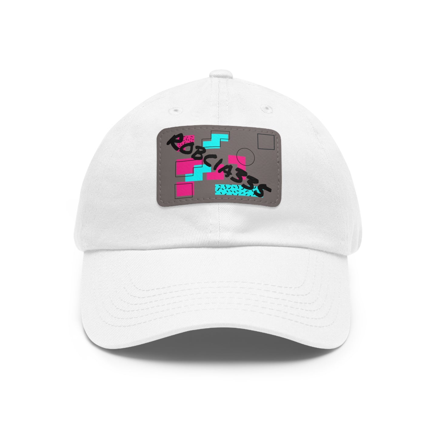 Robcia335 Dad Hat with Leather Patch (Rectangle)